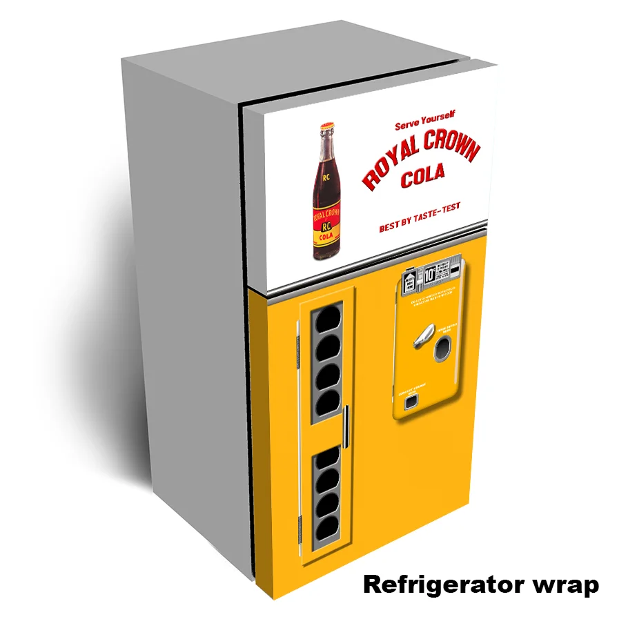 Rc Cola Vending Machine Refrigerator Wrap - 2 door