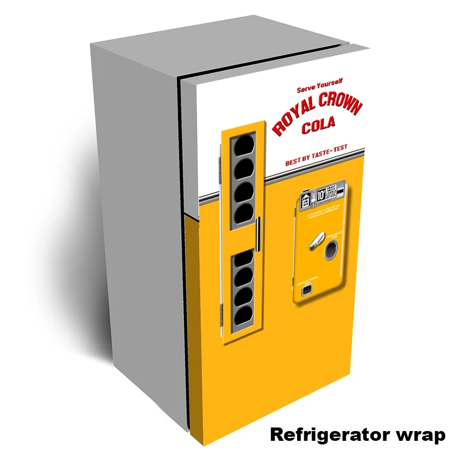 Rc Cola Vending Machine Refrigerator Wrap - one door