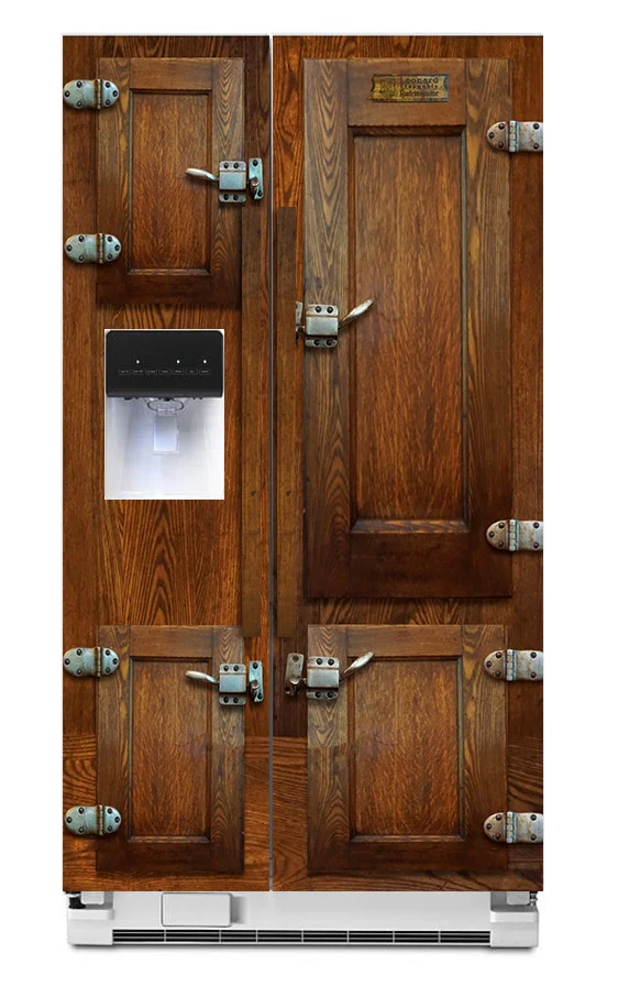 Side by side Icebox refrigerator wrap