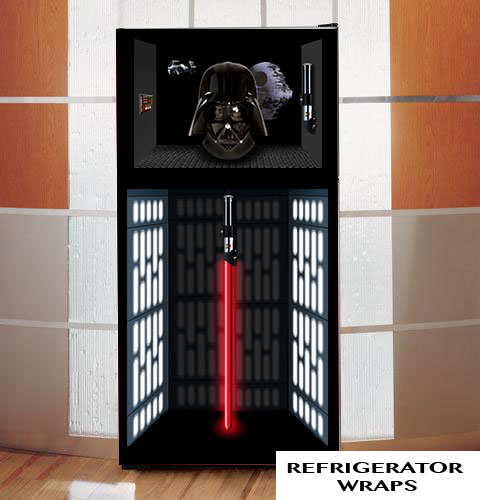 Darth vador refrigerator wrap