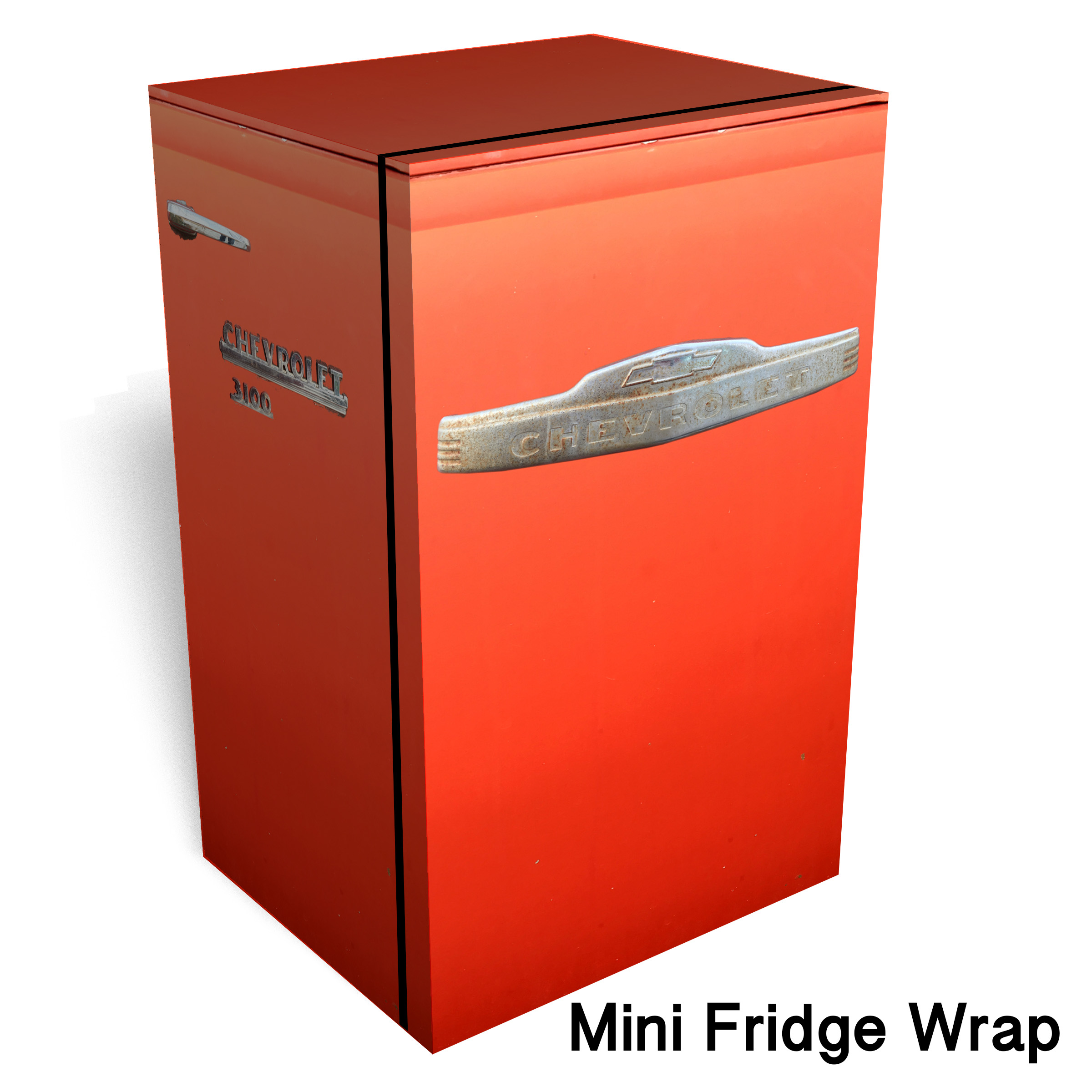 3100 Chevrolet Red Mini Fridge Wrap