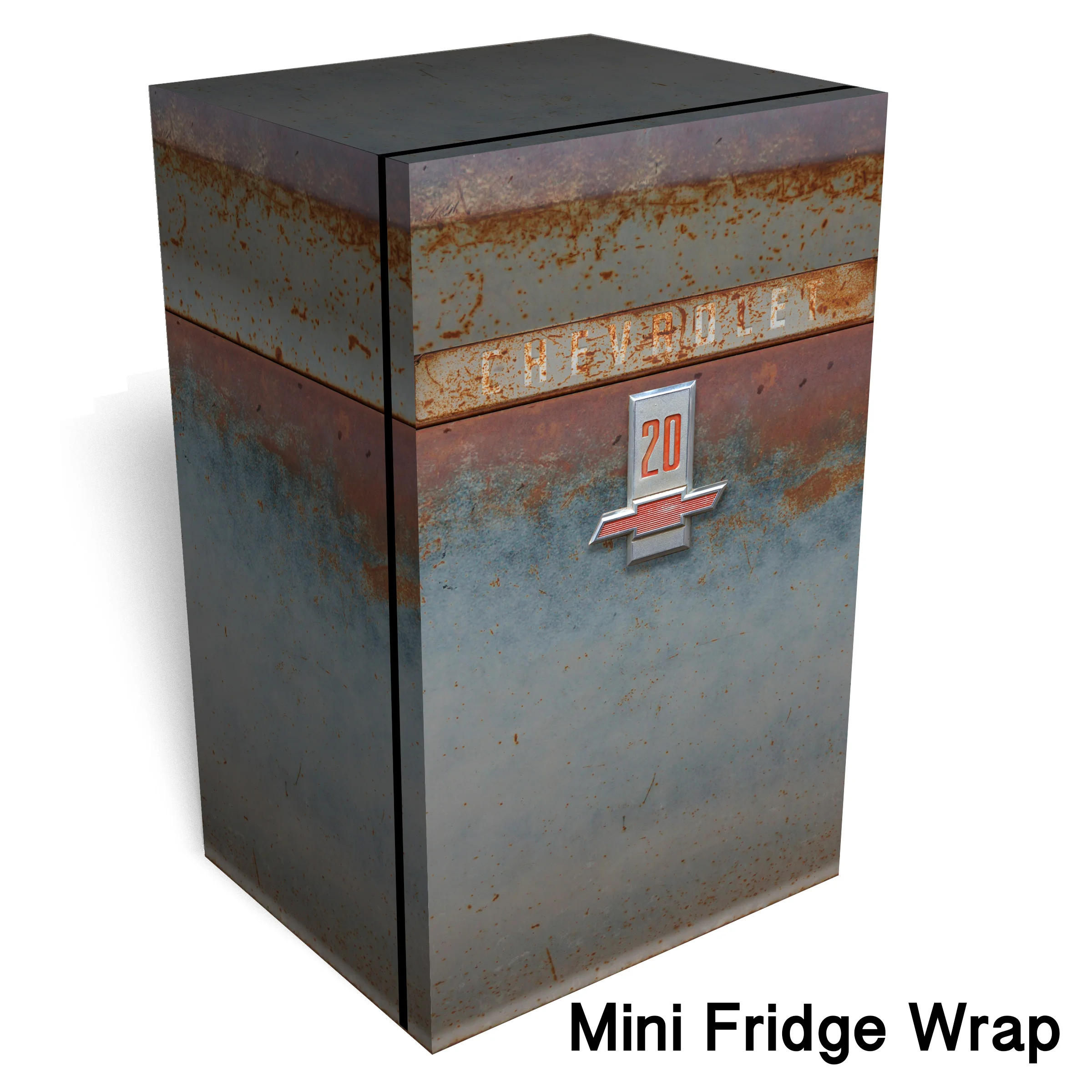 Rusty Chevrolet 20 Mini Fridge Wrap
