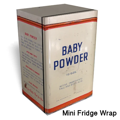 Baby Powder Mini Fridge Skin