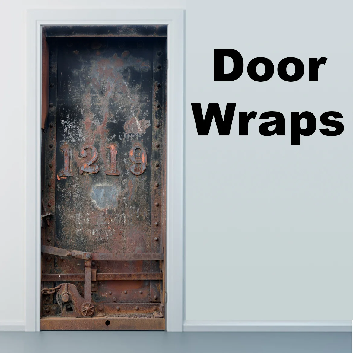 Train Car Number 1219 Door Wrap