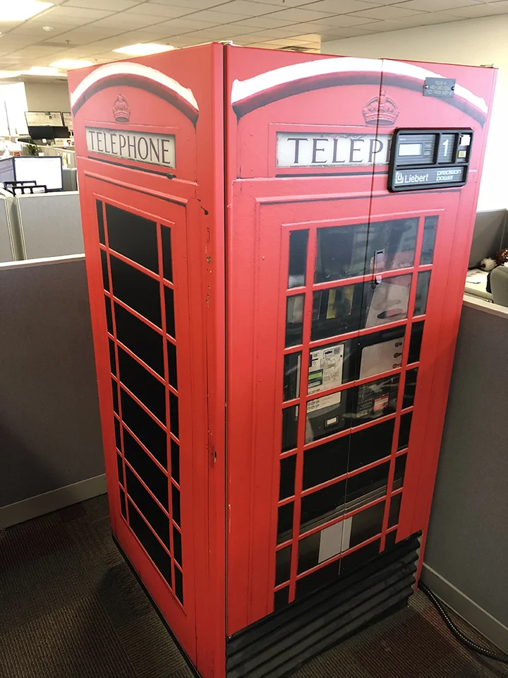 British Red Phone Booth Wrap