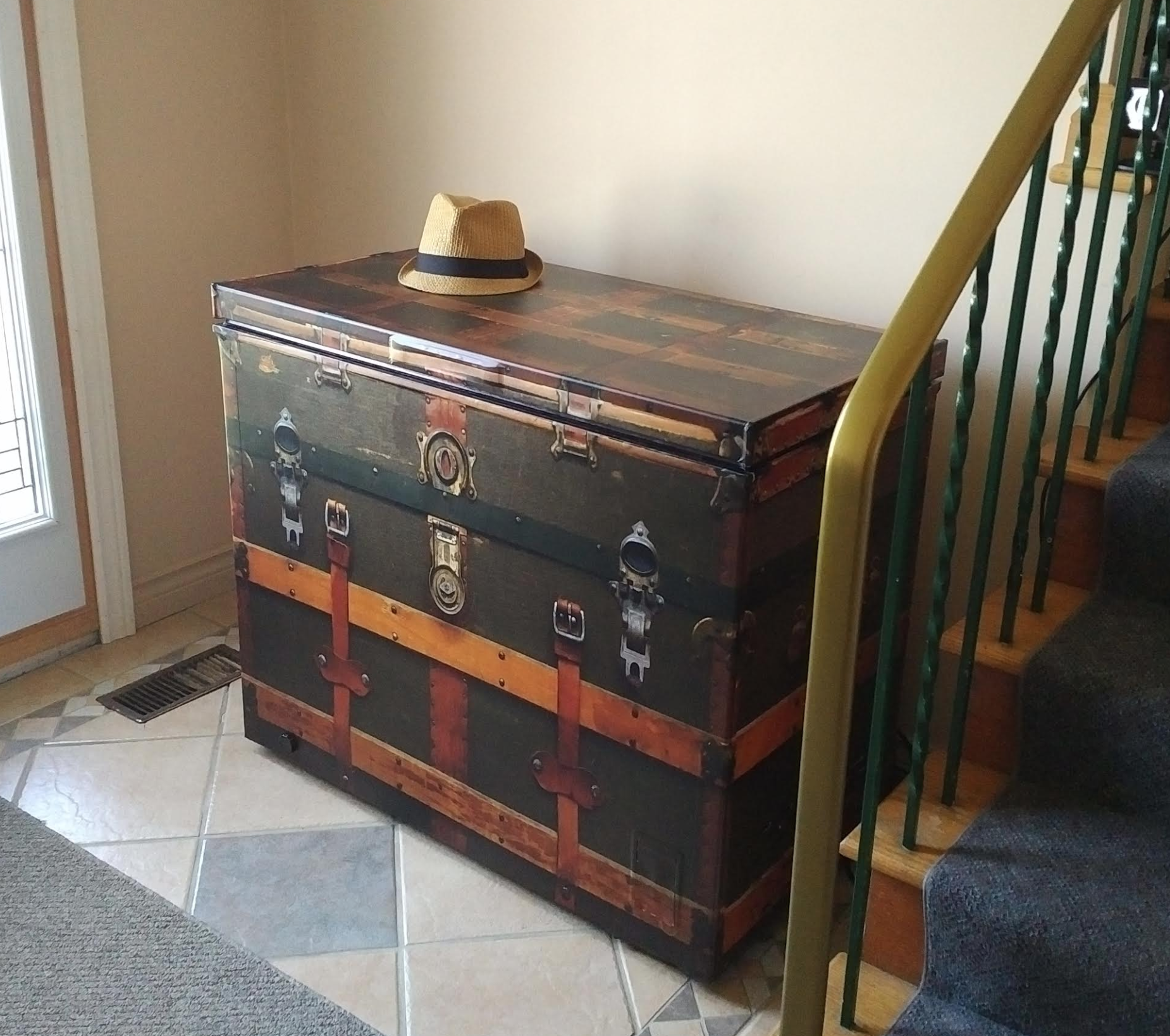 Vintage Trunk Chest Freezer Wrap