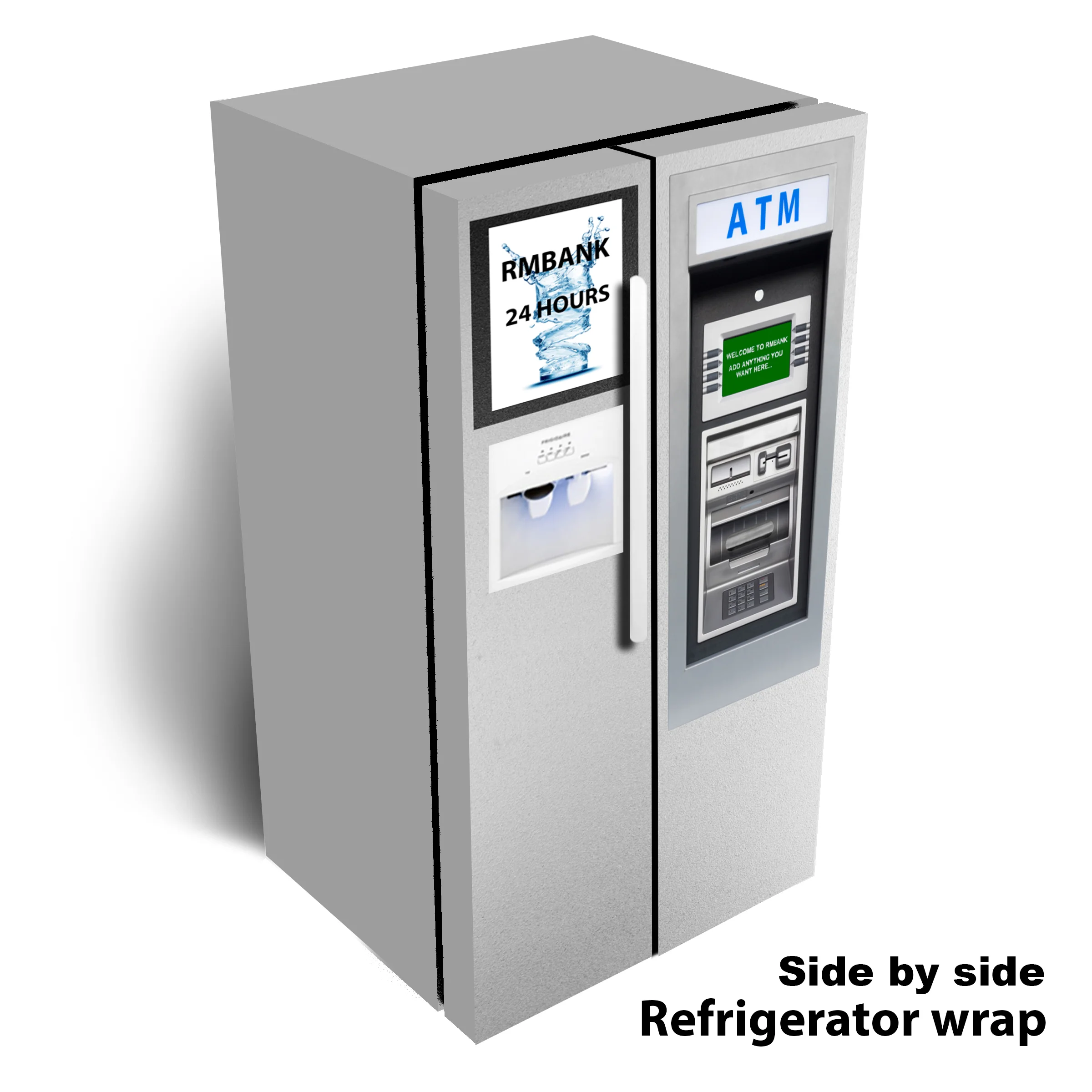 ATM Machine Side by Side Refrigerator Wrap
