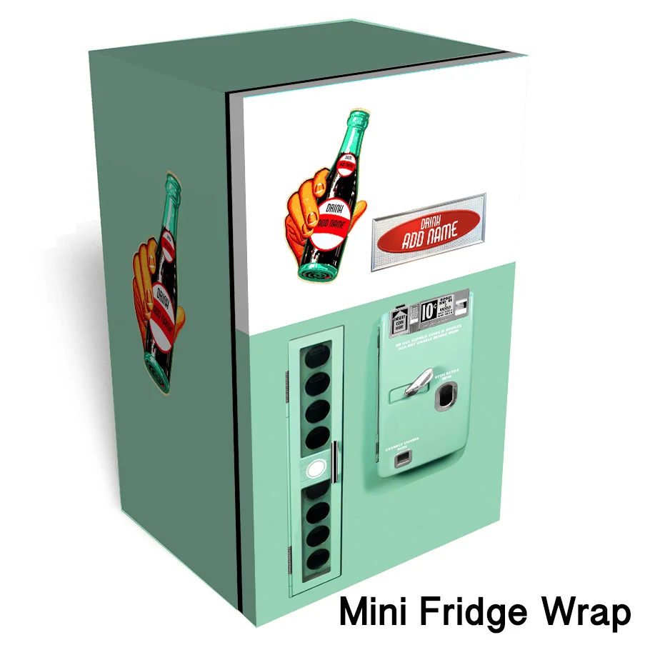 Mint Vending Machine Mini fridge Wrap
