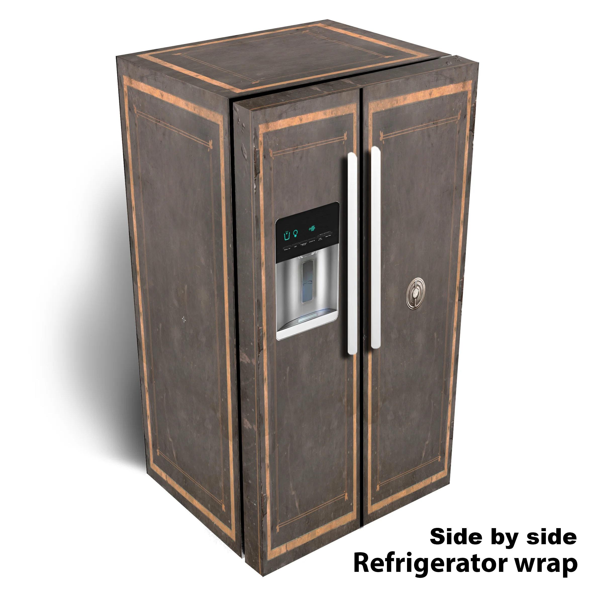 Vintage Safe Side by Side Refrigerator Wrap