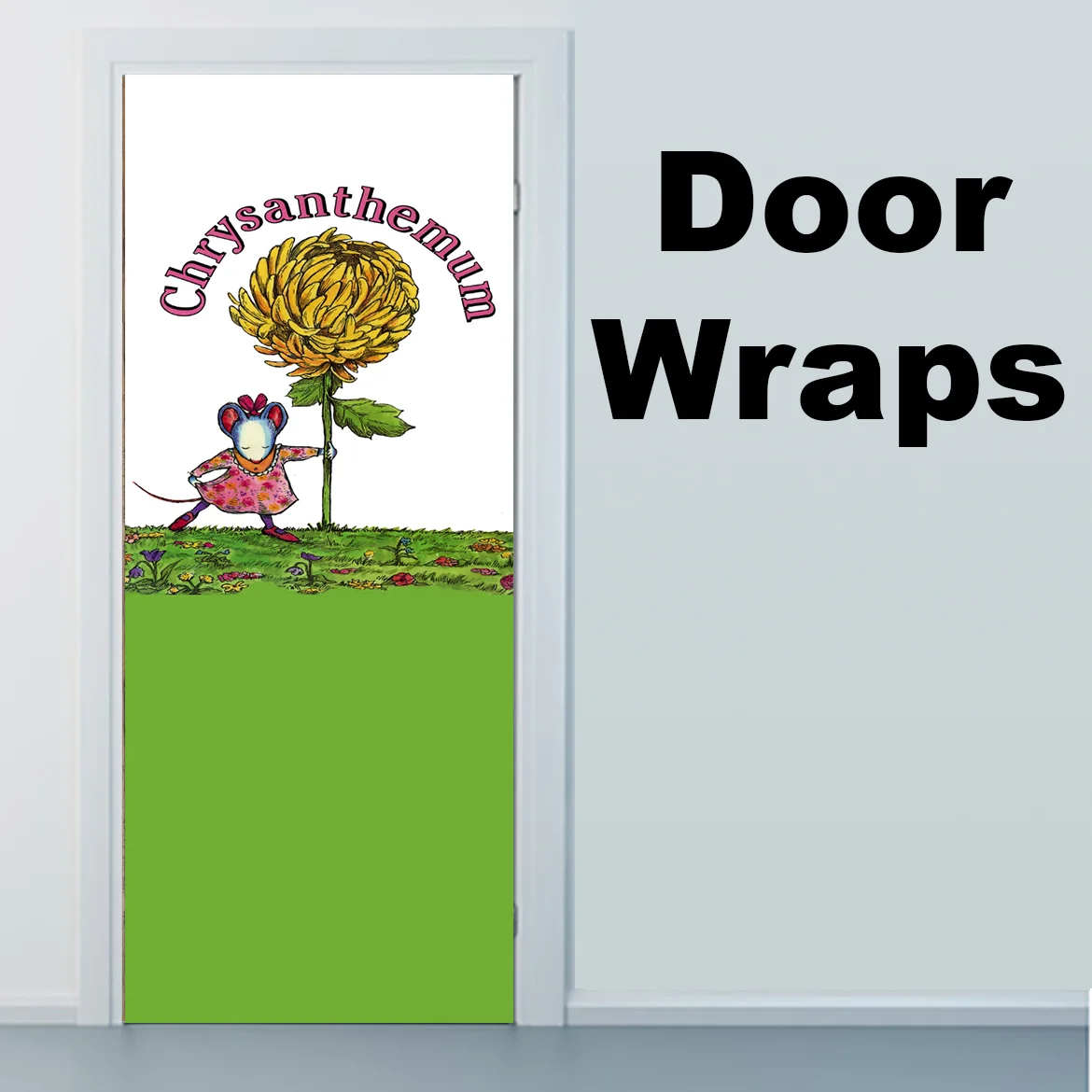 Chrysanthemum Book Cover Door Wrap