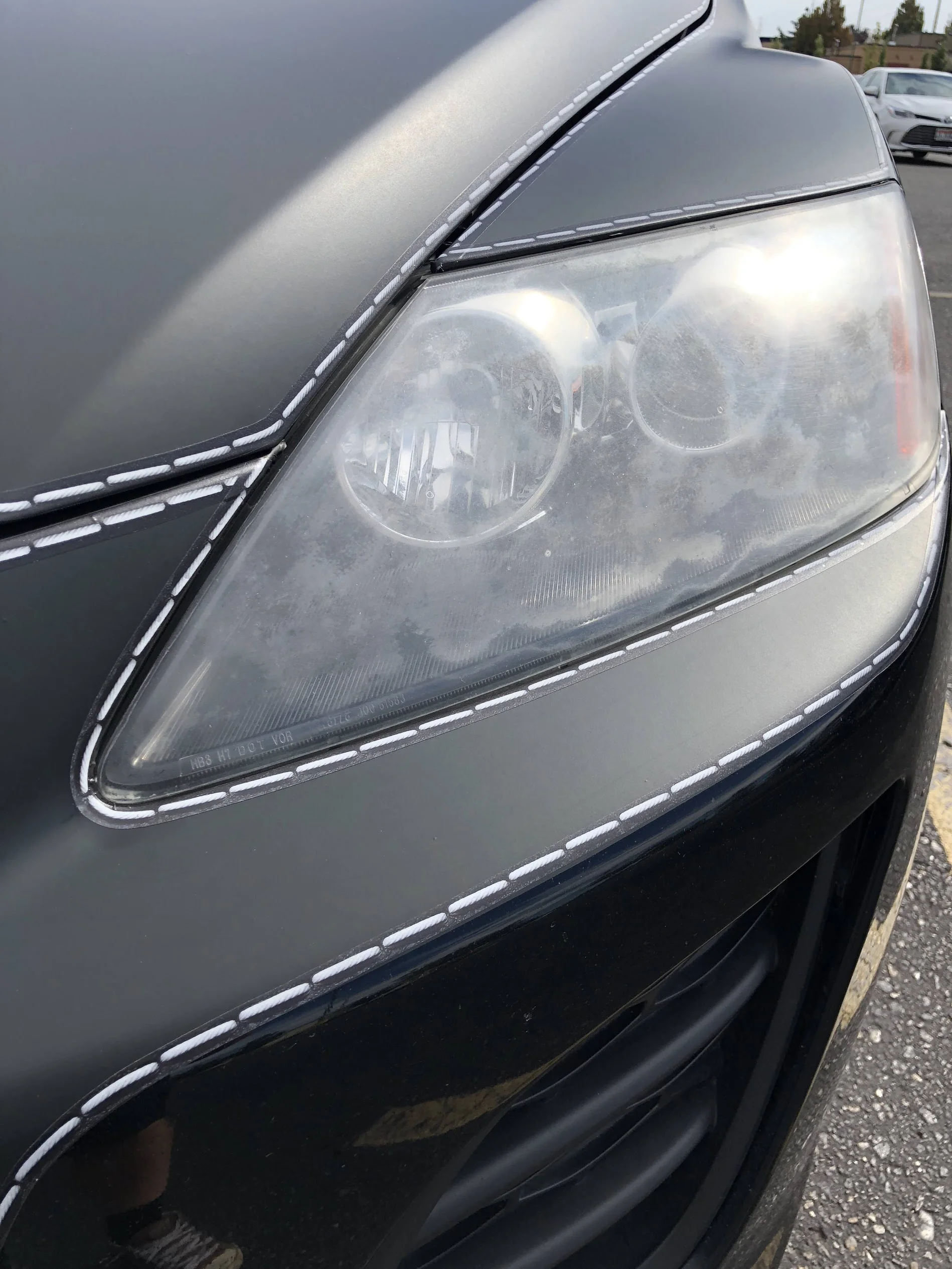 Matte, black, vinyl, 1080, 3M, White stitches, Rm wraps, M12