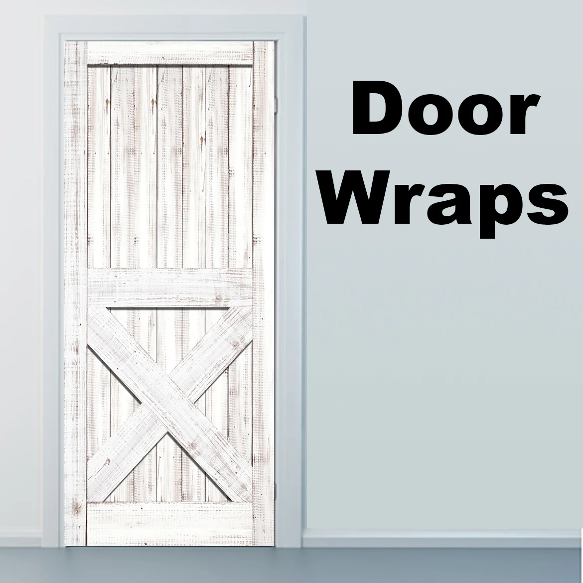 White, Barn, Door Wrap, Rm wraps, Barn door