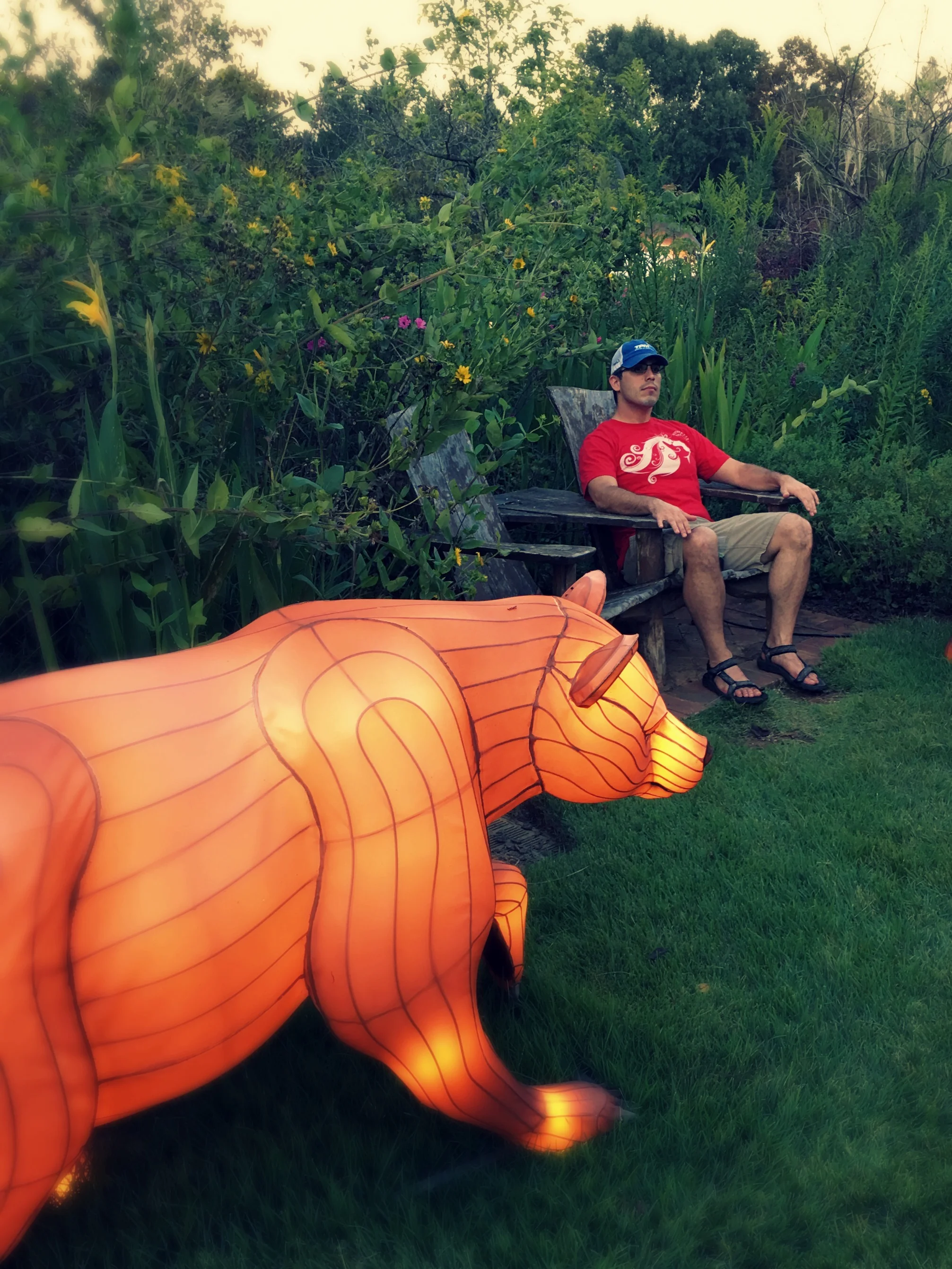 Ah, a former Philmont ranger in his natural habitat! Hope he secured his bear bag.