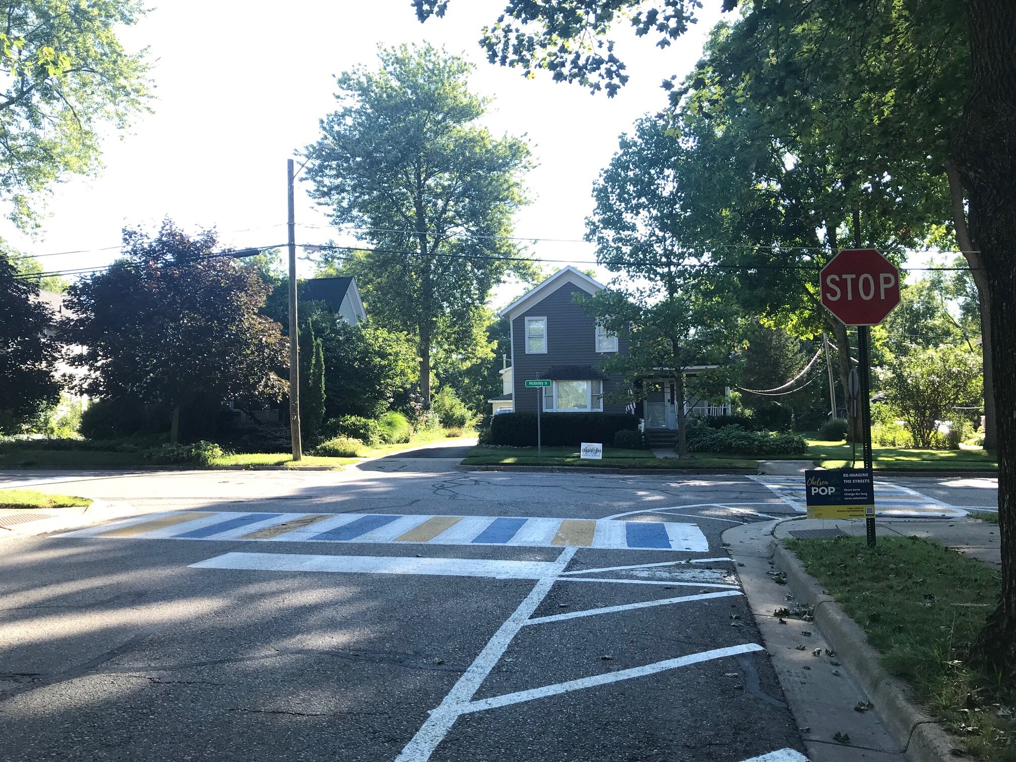  Painted curb extensions and crosswalks at Dewey Street and McKinley Street. 