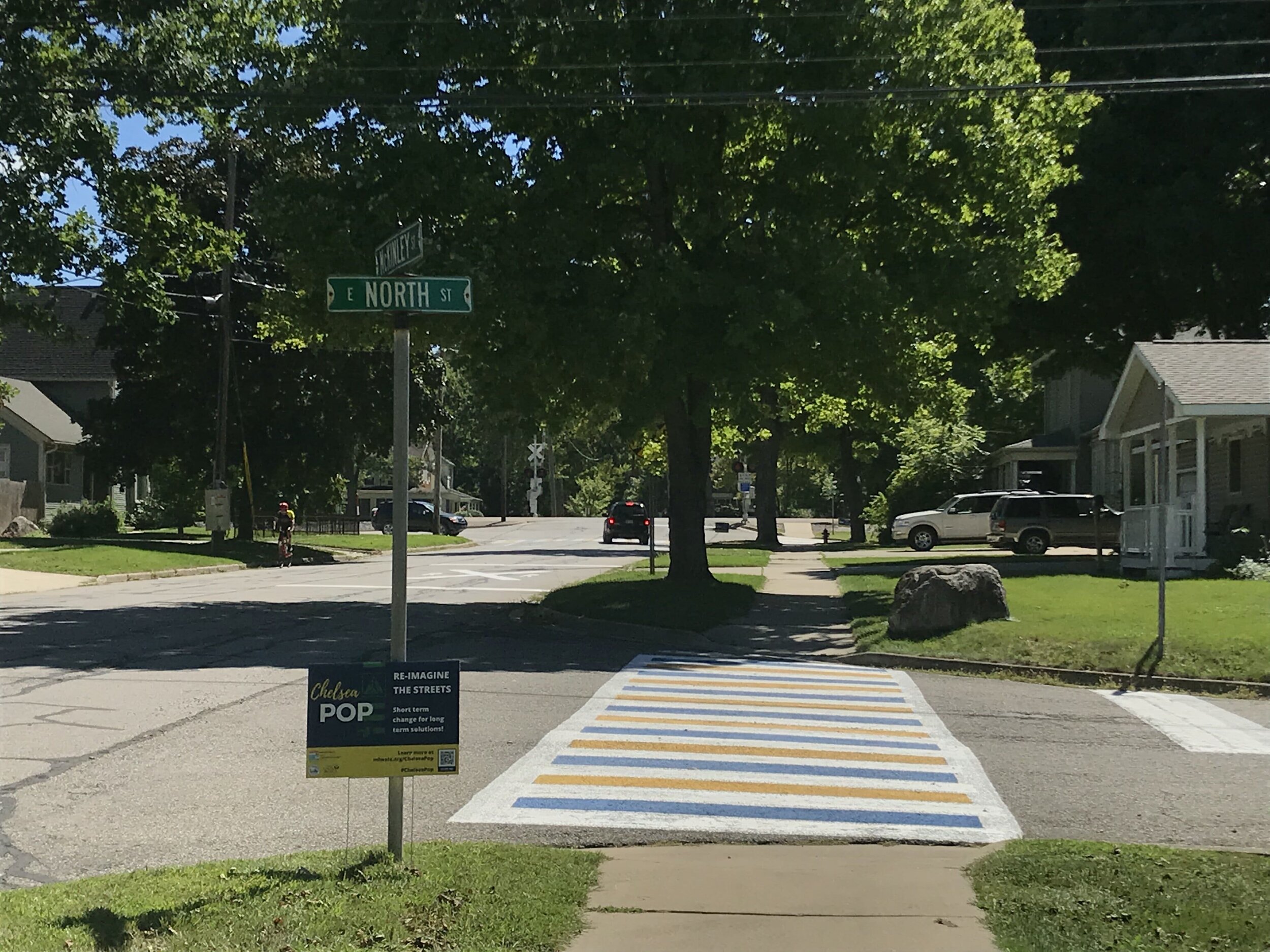  Painted crosswalks along McKinley Street. 