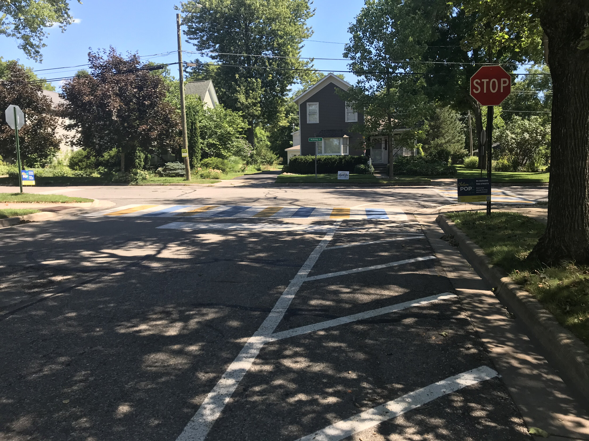  Dewey Street curb extensions and painted crosswalks. 