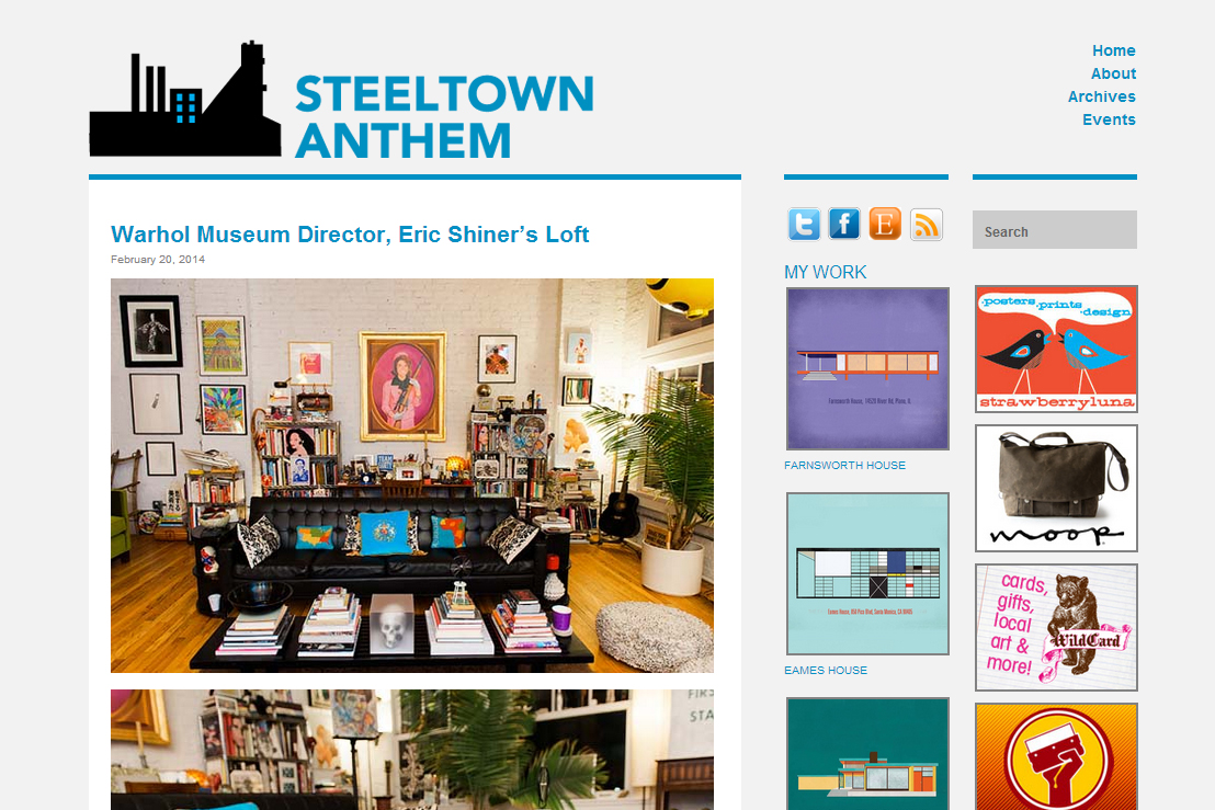steeltown anthem - warhol museum director eric shiner's loft