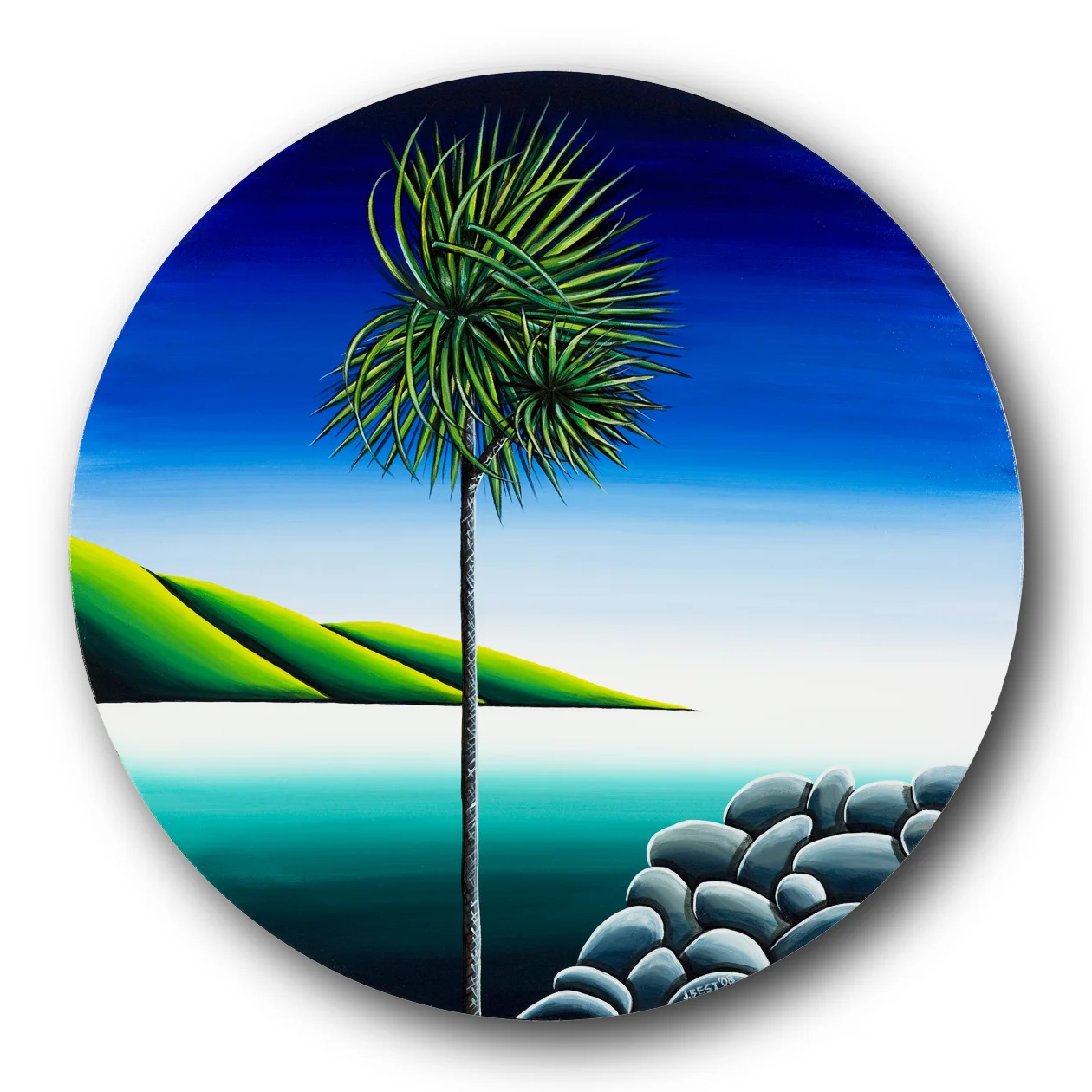 Ti Kouka - Limited Edition Print - Framed - 550 X 550 - Juliet Best - $650