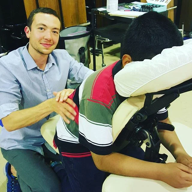 Massage for Students, teachers and PTA groups.