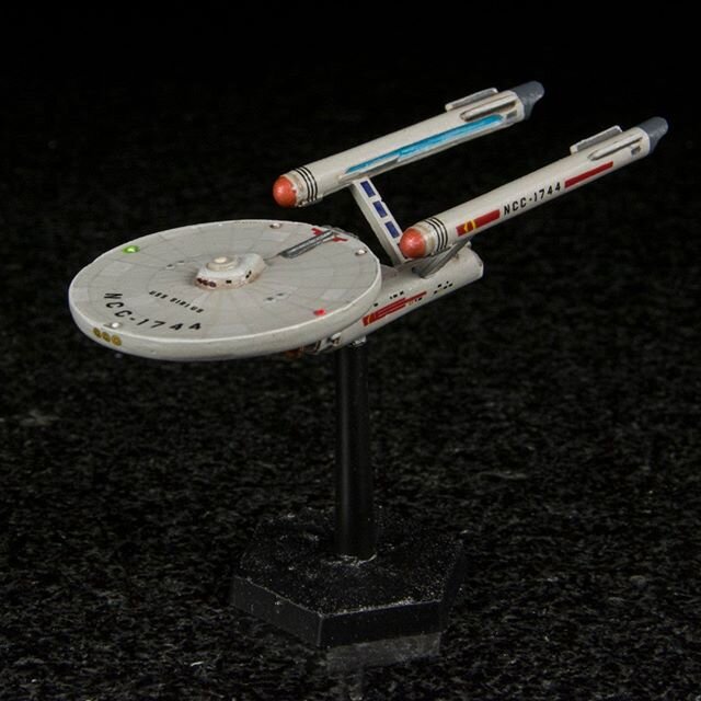 1/3788 scale Constitution Class Starship painted in 2014