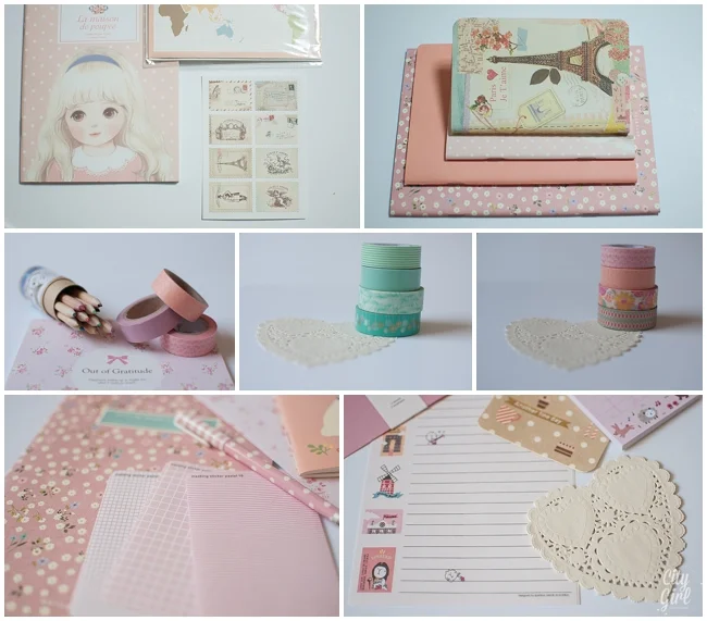 A sample of some of the items that go into each pretty package...