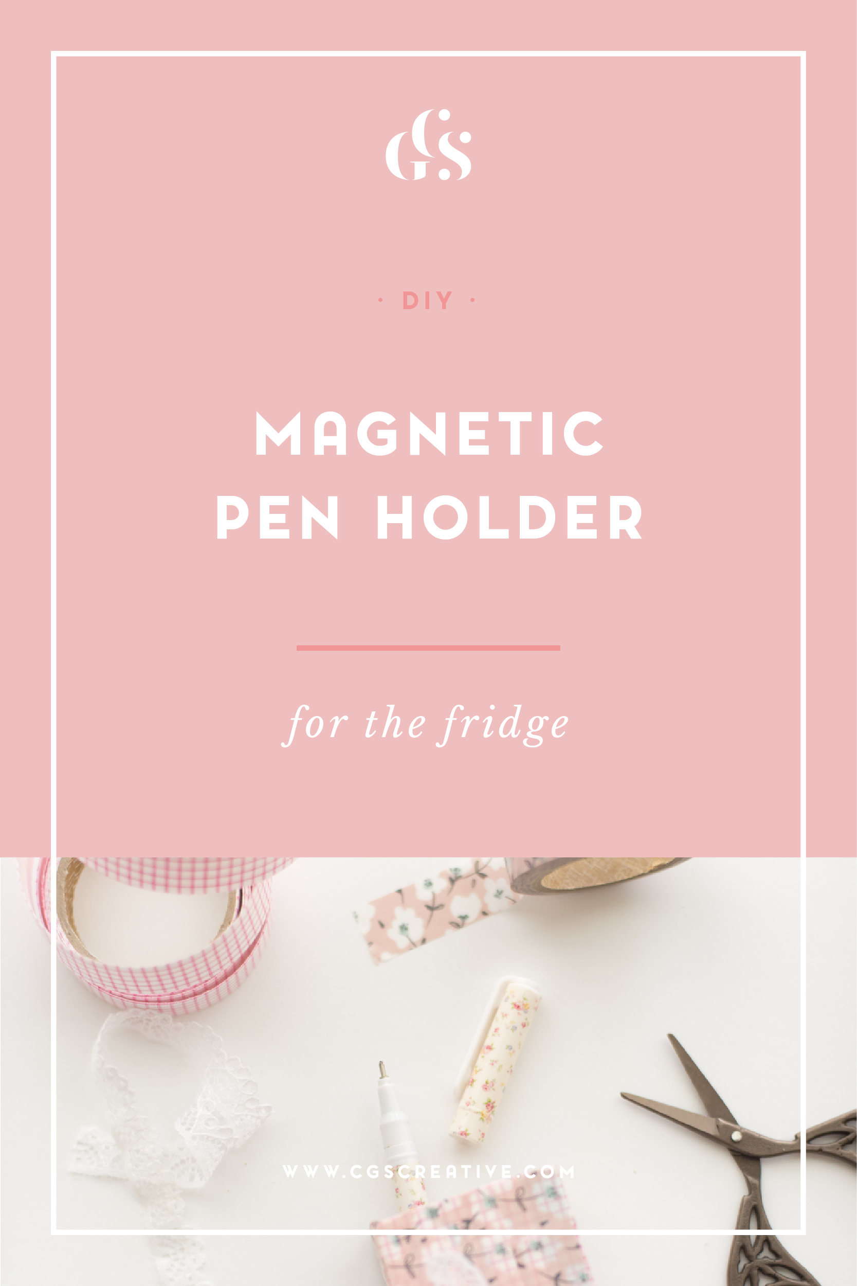 DIY magnetic pen holder for the fridge