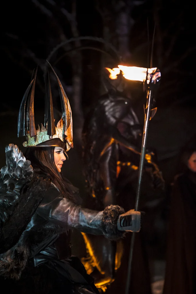 Katarina Borbos som&nbsp;Lucia i folktron Midvintergl&ouml;d 2012. Foto: Martin Burmester.&nbsp;