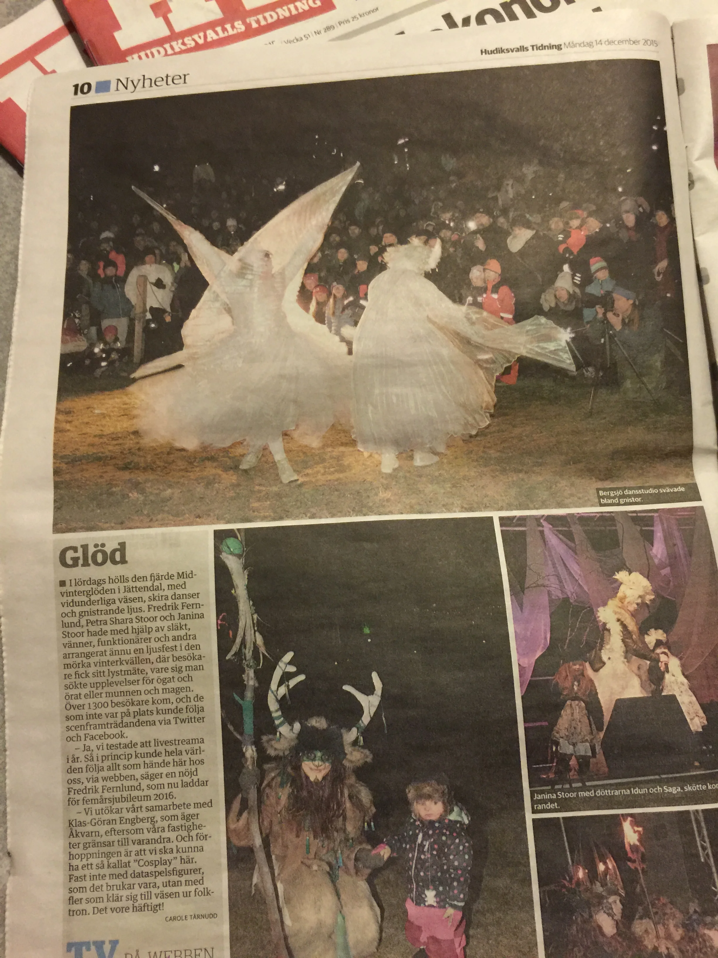 Många fina bilder från Midvinterglöd 2015 - FjäderFall i Hudiksvalls Tidning.