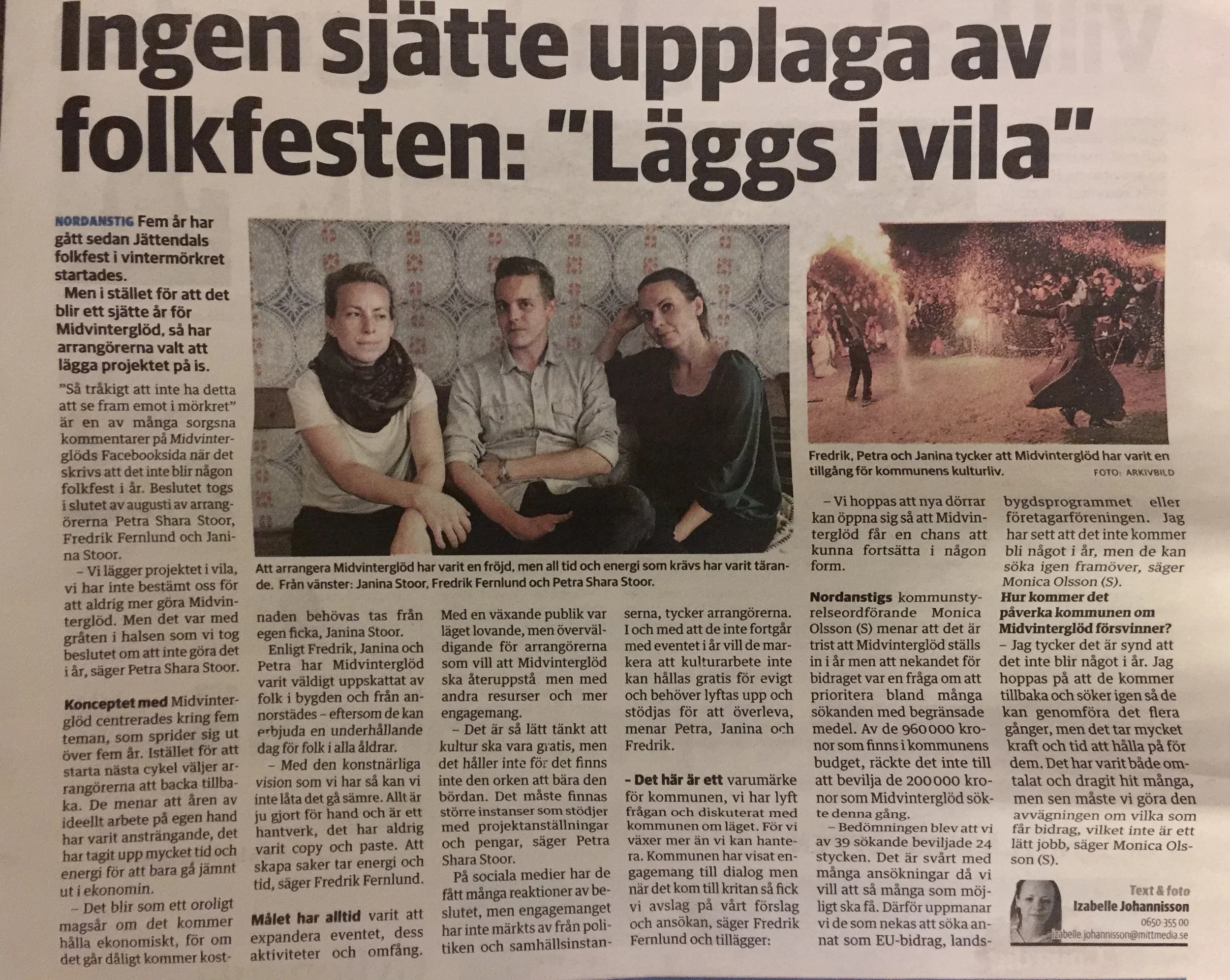 Ingen sjätte upplaga av folkfesten; "Läggs i vila”