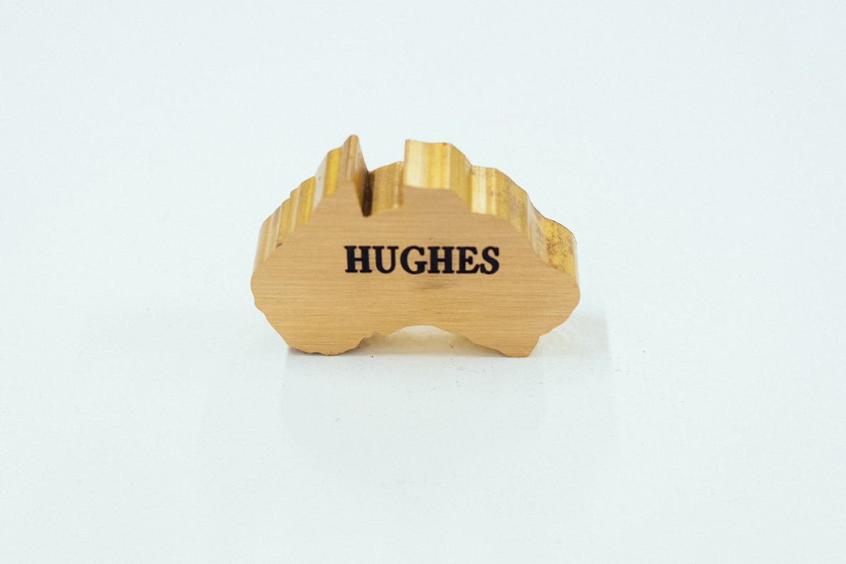   Robert Hughes , Found brass with etching, 2015 