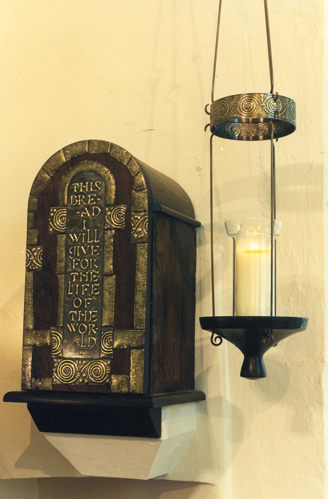 Brass and Oak Aumbry, St Peter-at-Gowts, 1997