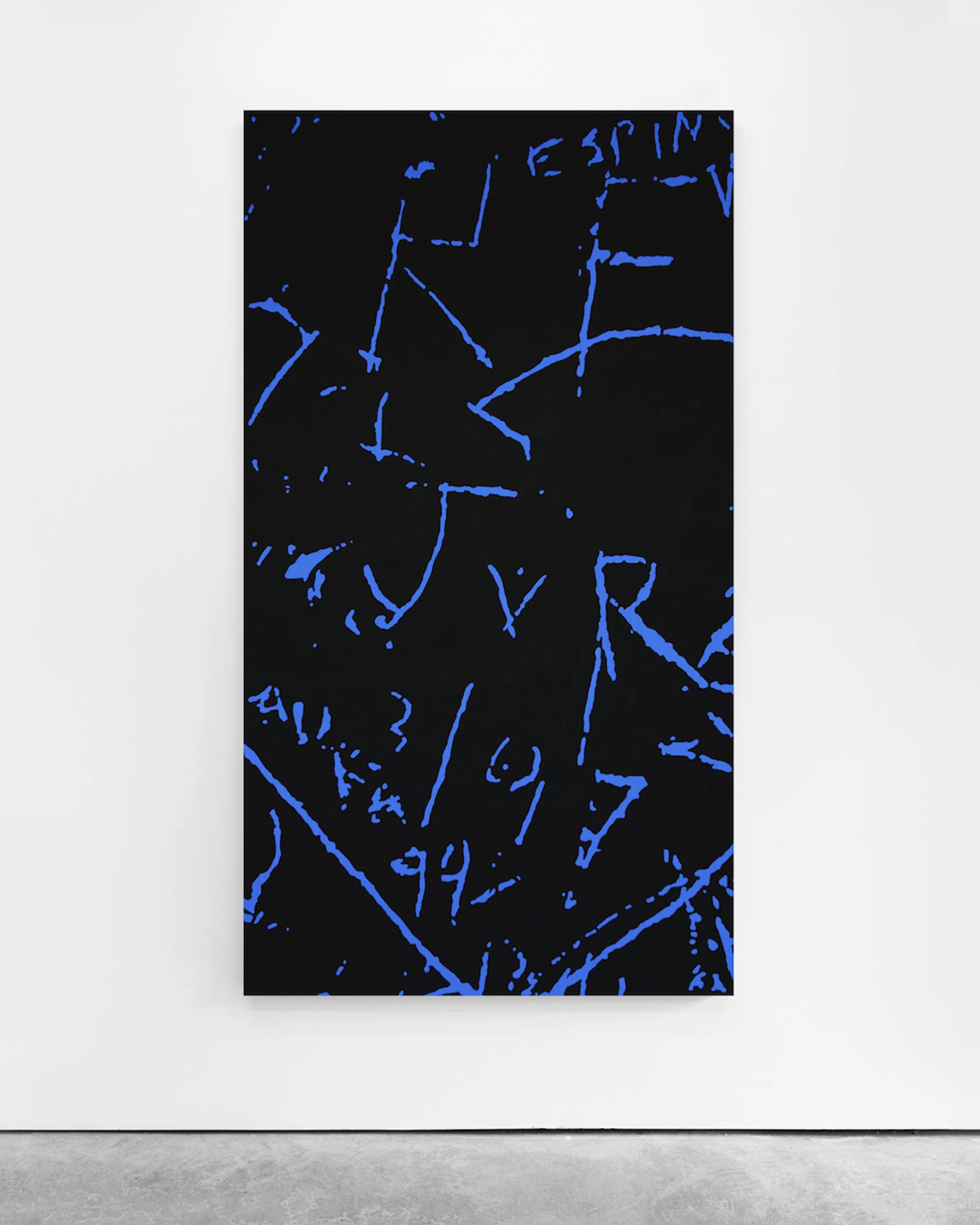 Pedro Matos Untitled (JxR) , 2018 Acrylic enamel on canvas 180 x 100 cm