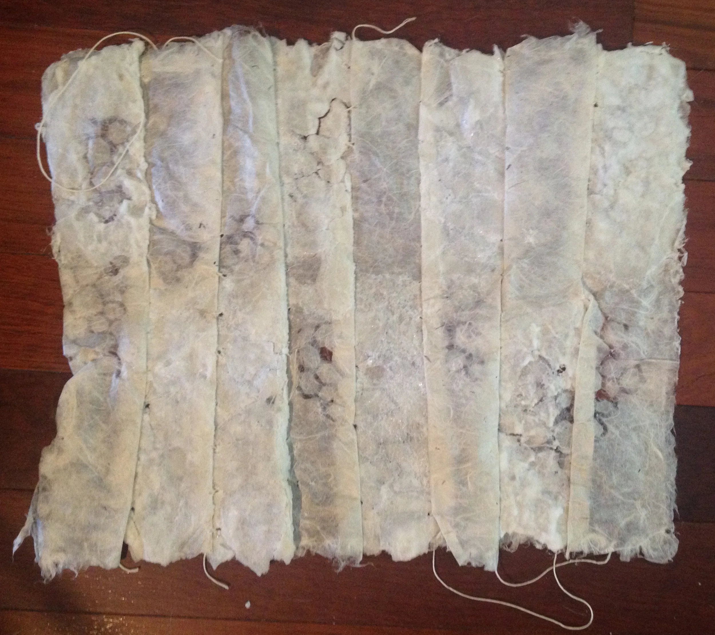  handmade kozo paper, linen thread, sugar. 12 x 18"  &nbsp; 