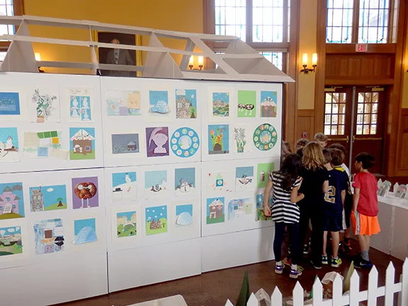 Hackley Lower School Art Exhibit, Spring 2015. Theme: Home