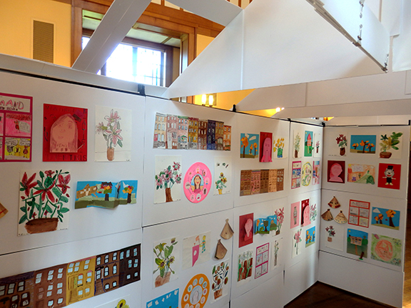 Hackley Lower School Art Exhibit Spring 2015. Theme: Home