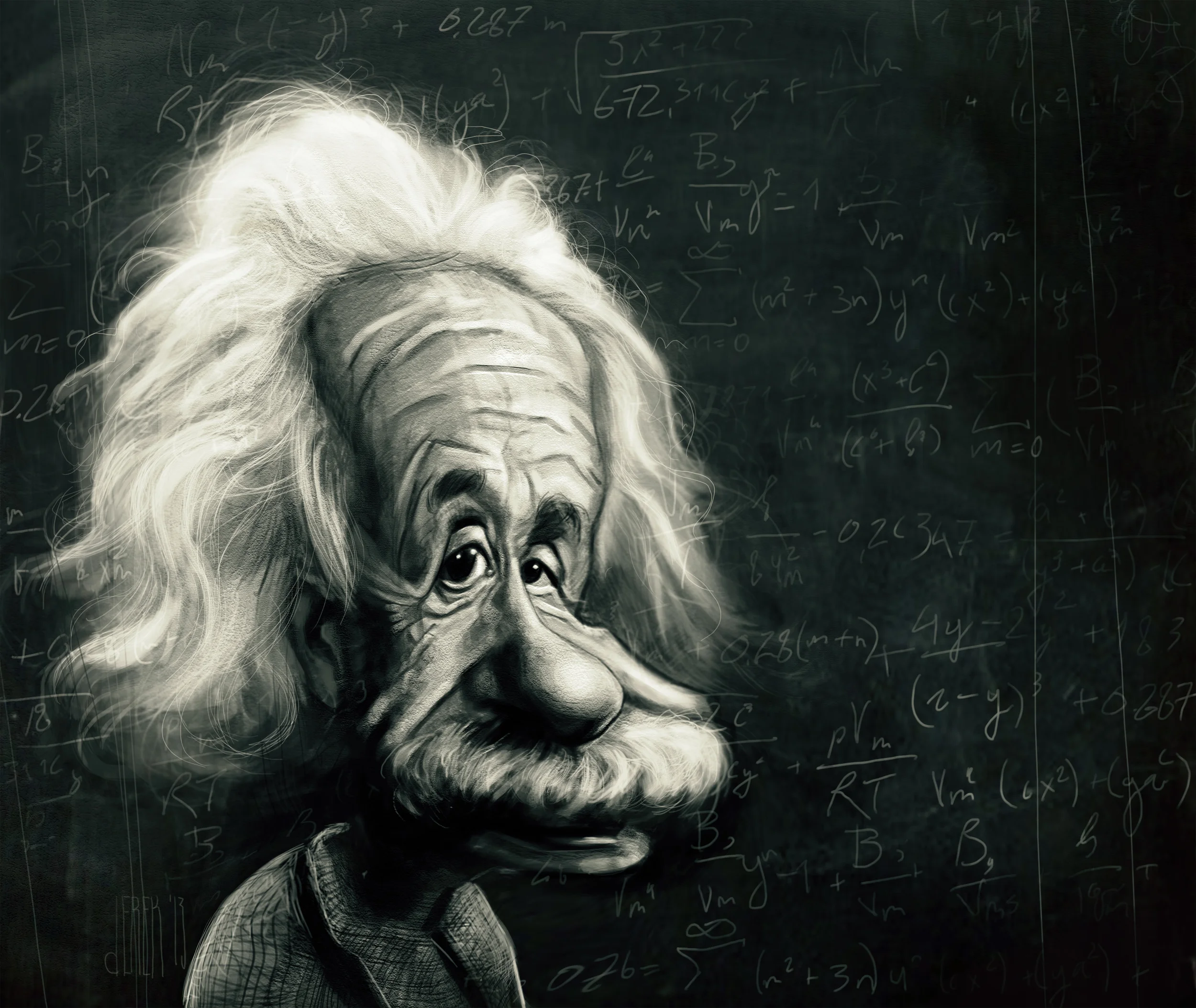 Albert Einstein, Digital Painting, 2012