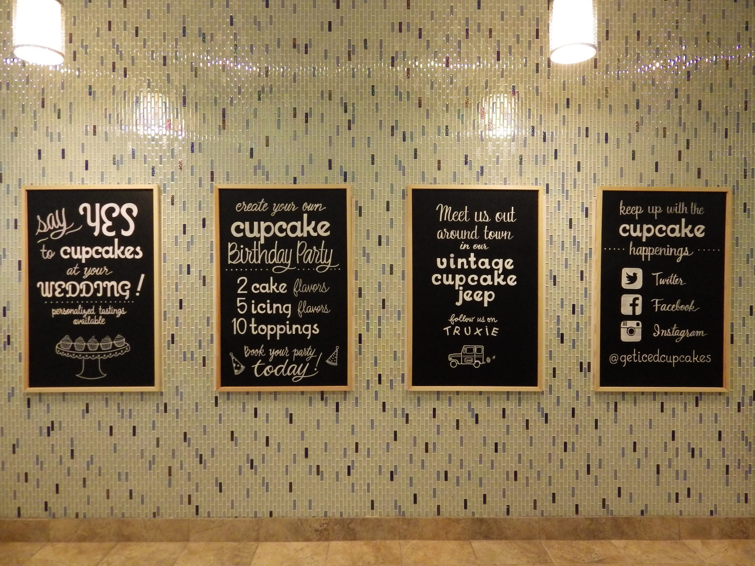 Custom Chalkboard Posters Installed