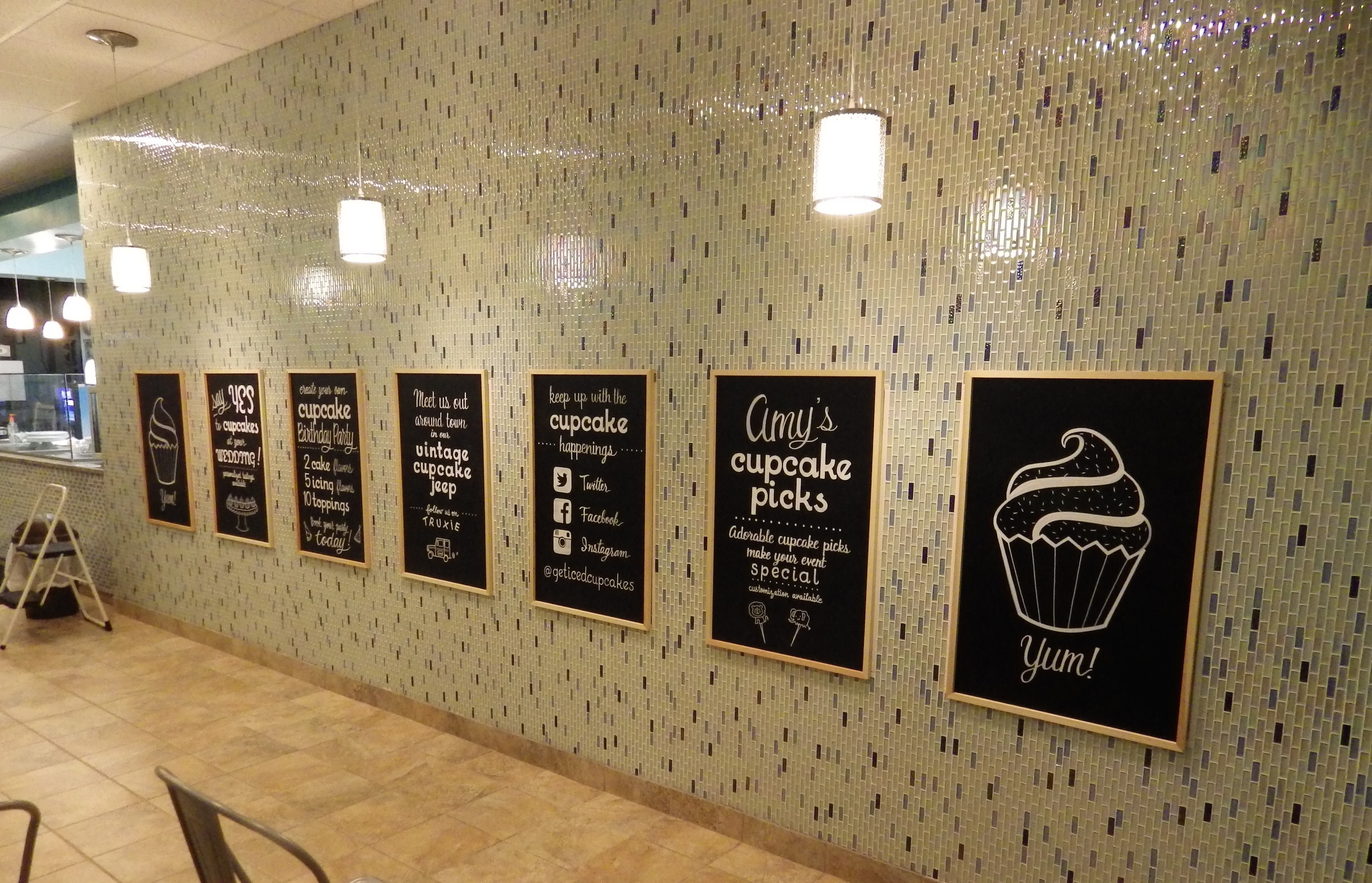 Custom Chalkboard Posters Installed
