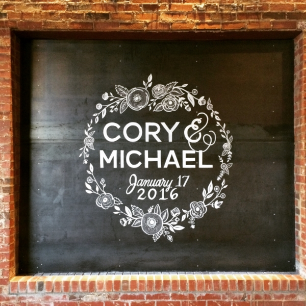 Sweet clean, fresh design for a couple's reception in The Front Room at The Cookery.