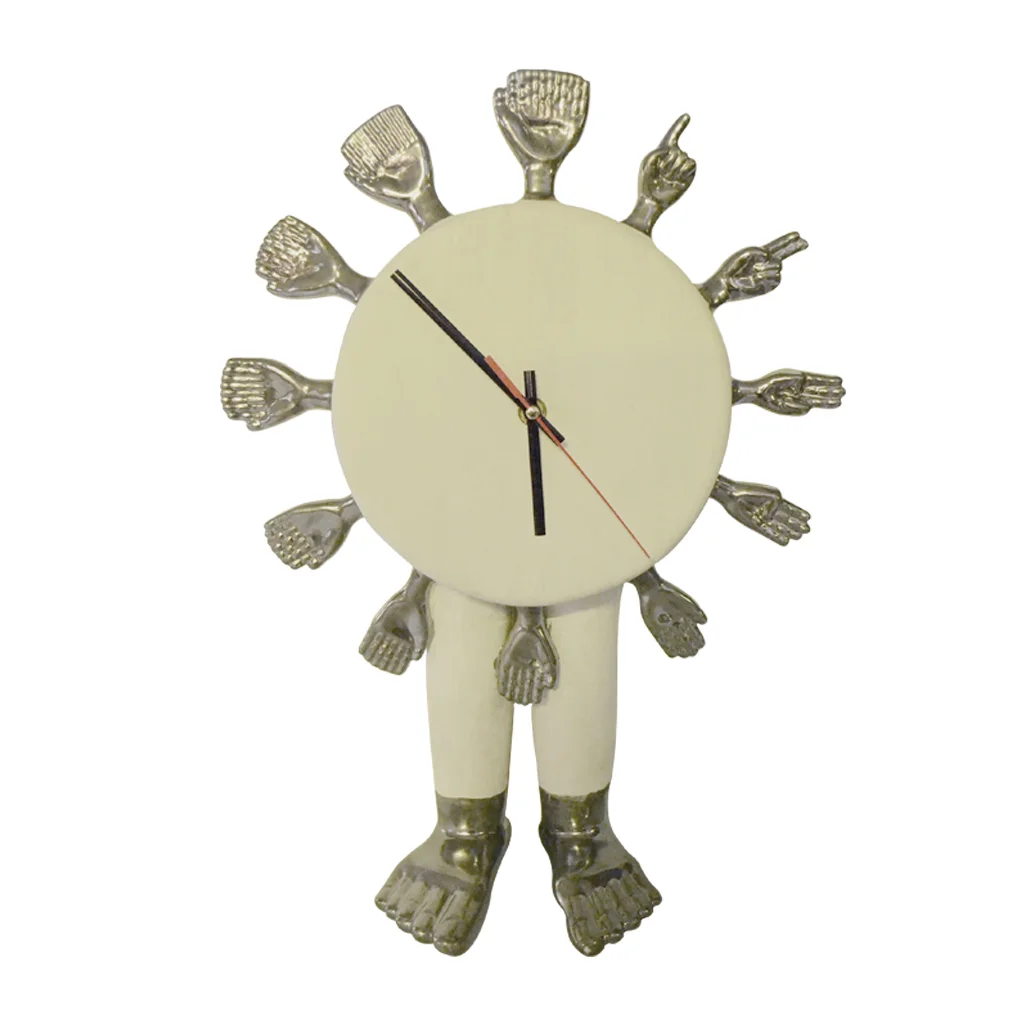 Reloj Elaborado en cerámica de alta temperatura con baño de oro de 22k. Tamaño: 43 cm x 30 cm. x 10 cm. Colores: Estilo marmoleado con baño de oro blanco.