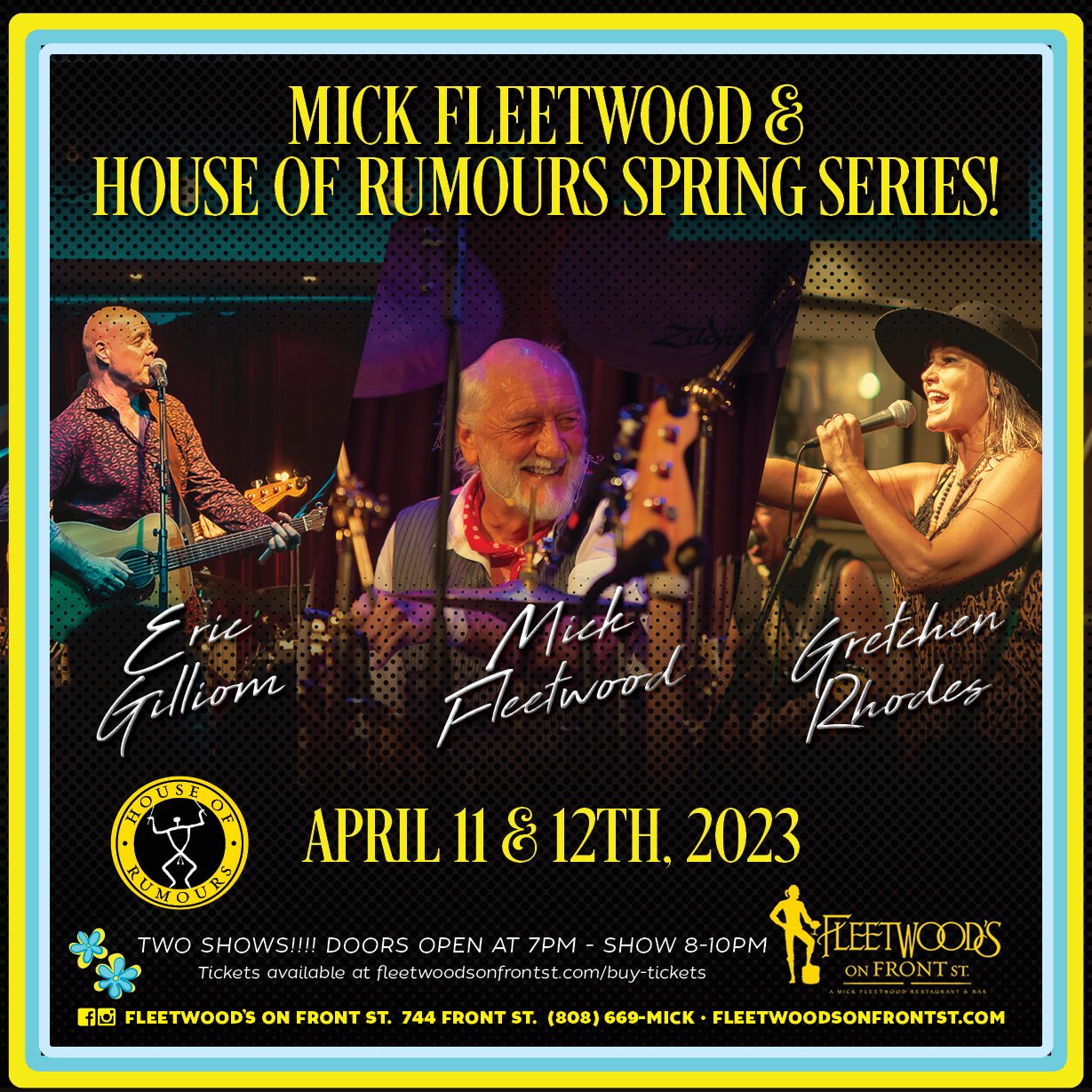 APRIL 11: MICK FLEETWOOD & HOUSE OF RUMOURS BAND! - SPRING CONCERT SERIES