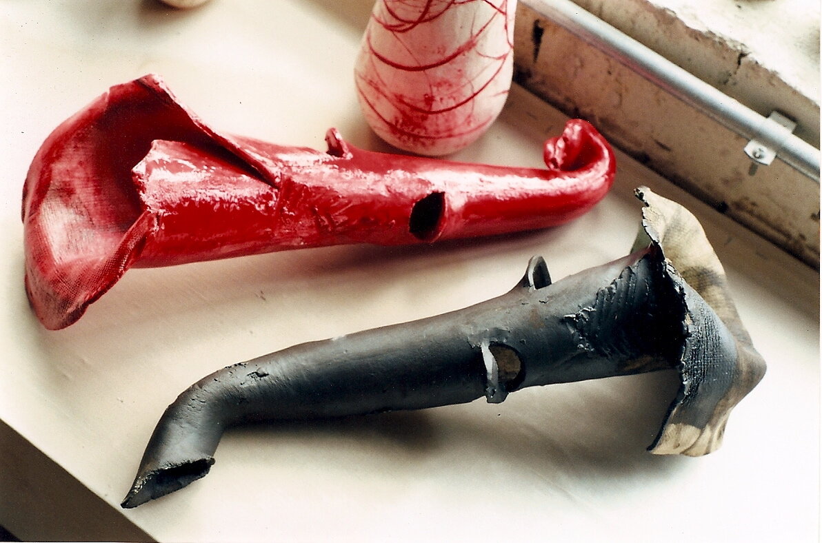 ceramic garden trumpets