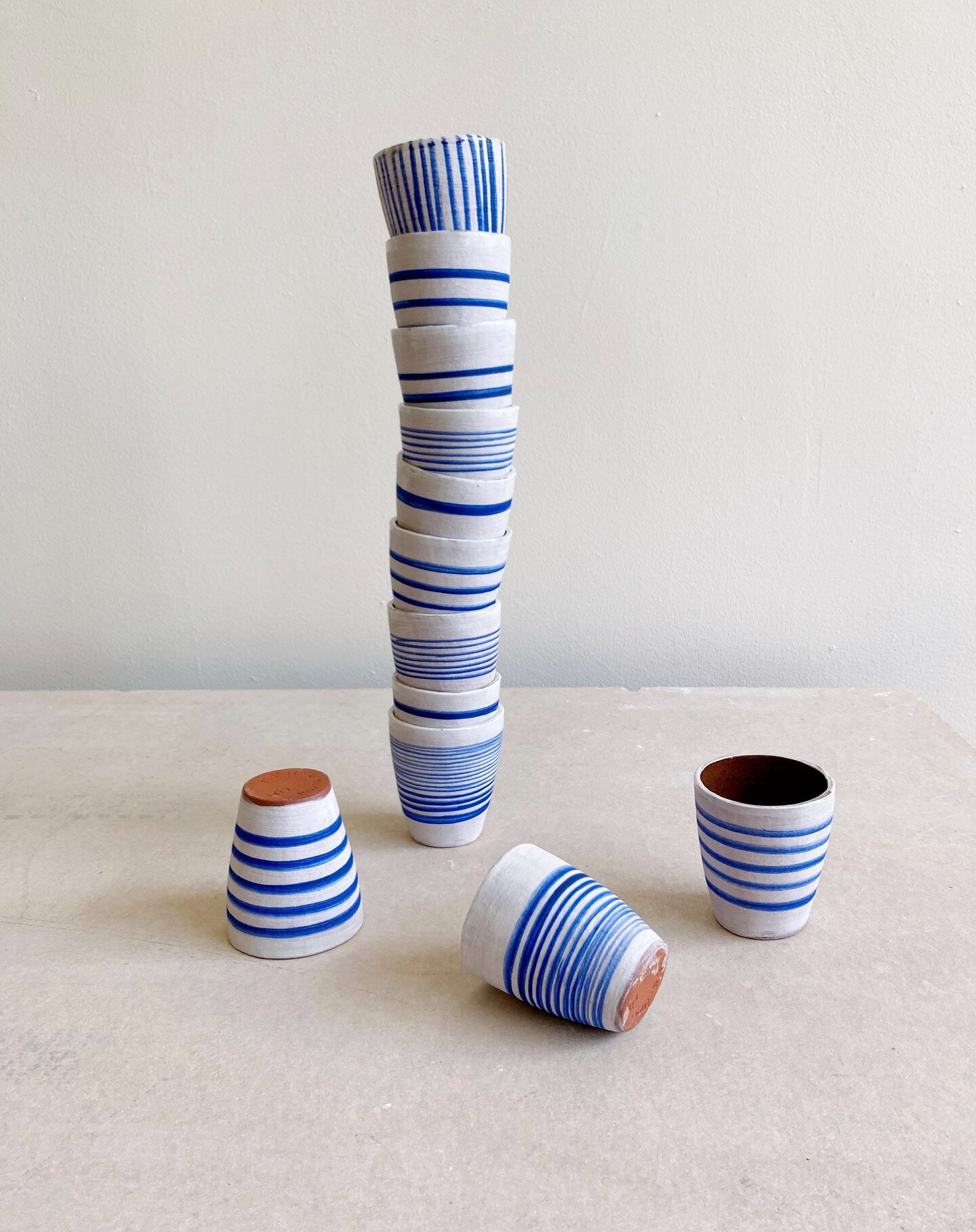 aegean blue kras&iacute; cups now available in the shop! ready to ship 8.2.22 
+ happy leo season! 
.
.
.
#krasi #winecup #ceramiccup #ceramic #ceramics #stoneware #cup #tumbler #vino #carnevale365 #itsleoseason #bluecup #coffeecup #blue #aegeanblue 