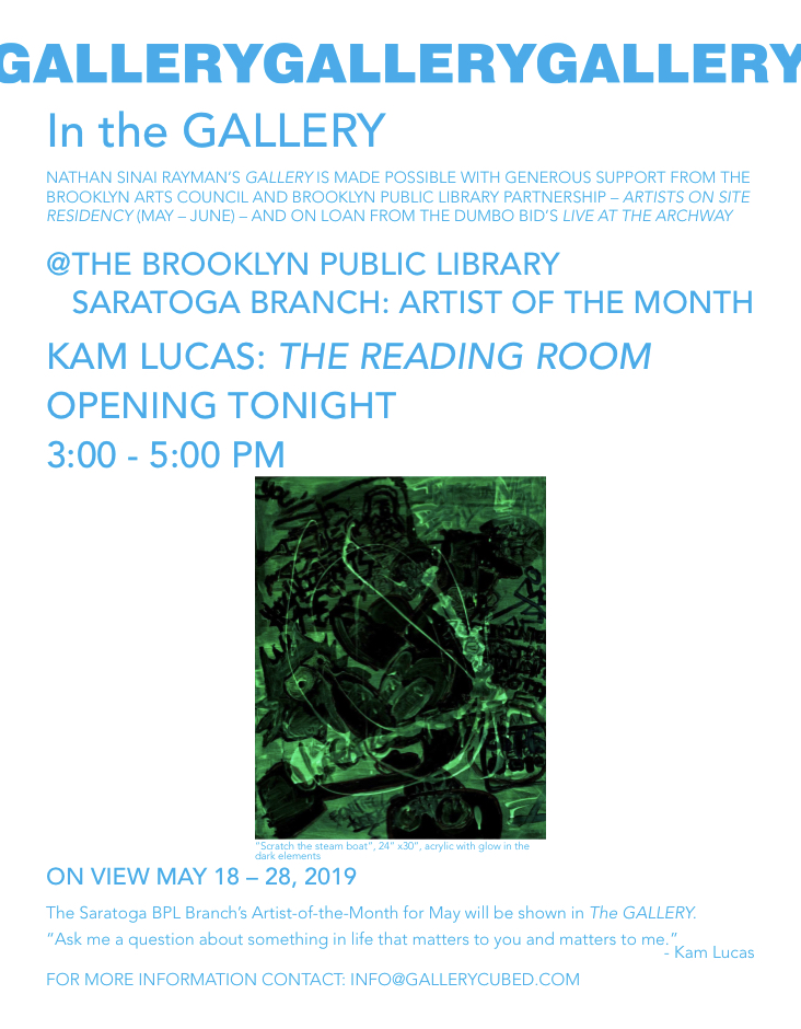 Press Release : KAM LUCAS : THE READING ROOM