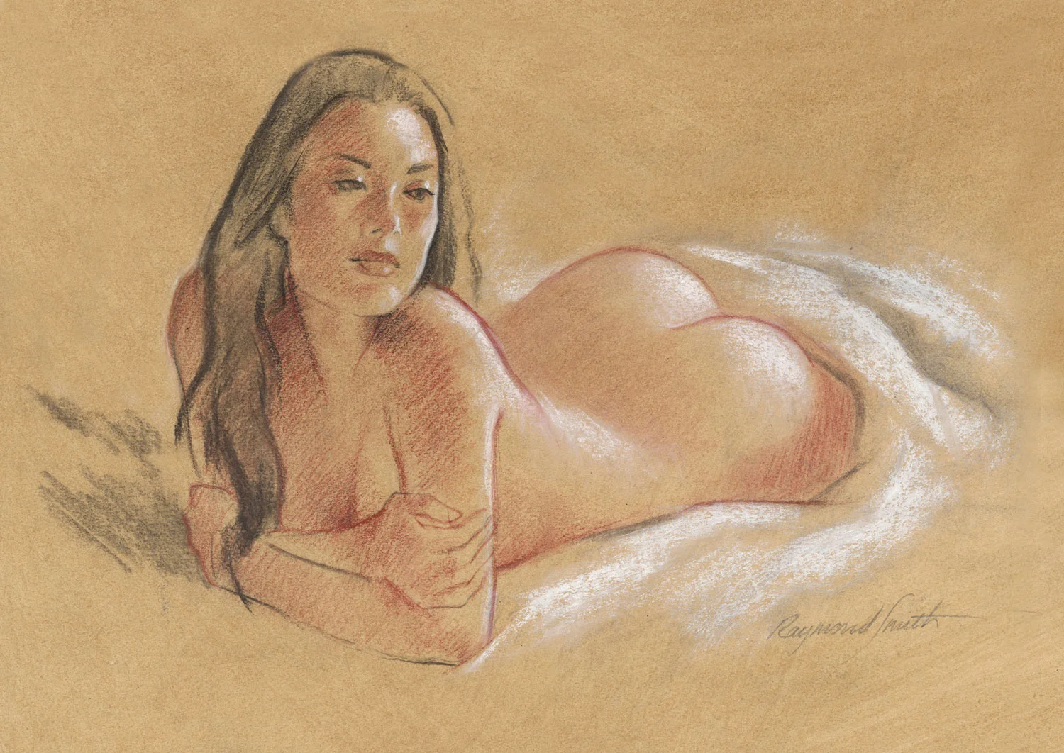 Friday Afternoon Pastel & Charcoal 12" X 16" 2012 Model: Amanda Greer
