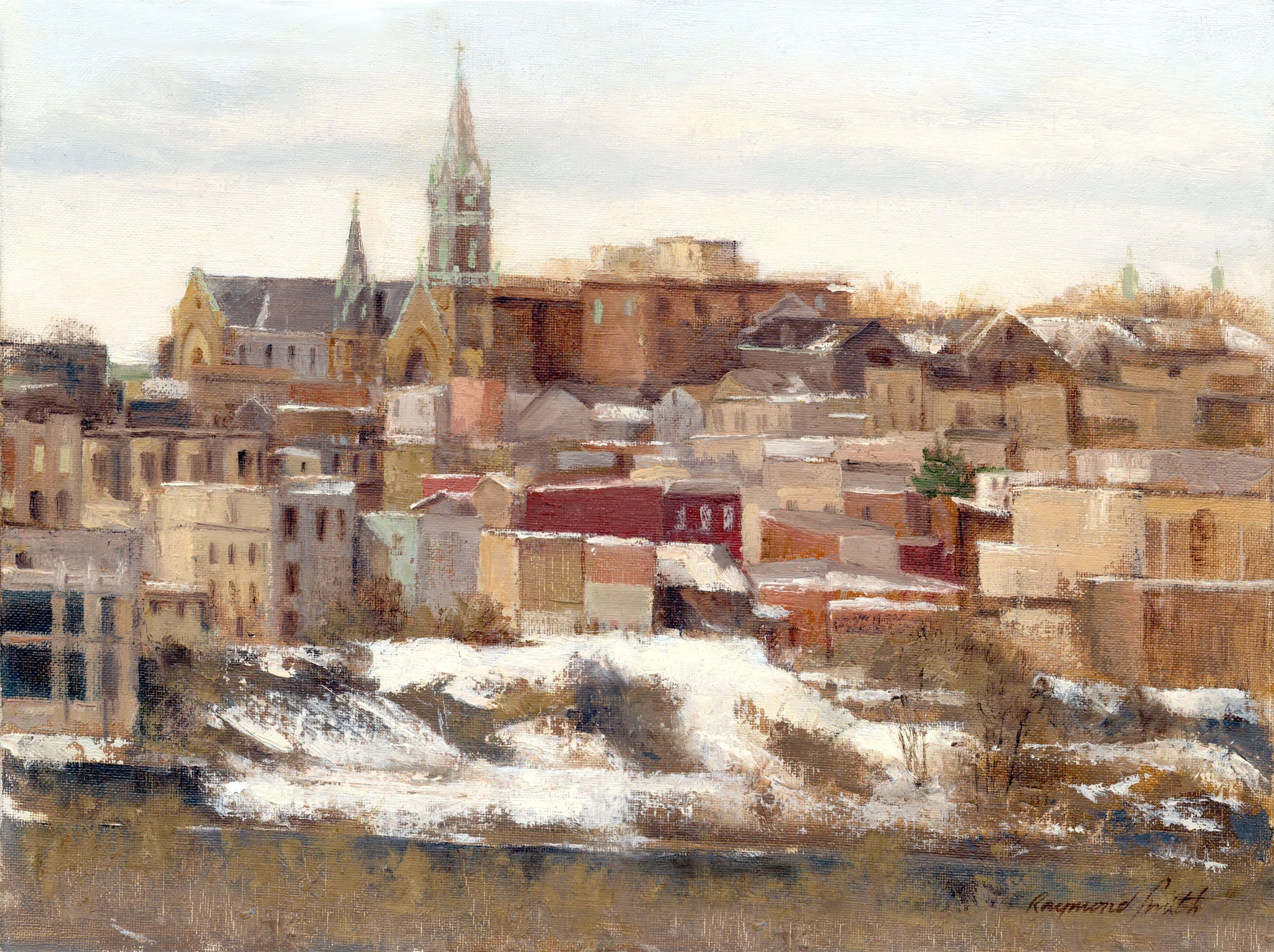 Jersey City Heights Oil/Panel 12" X 16" 2016