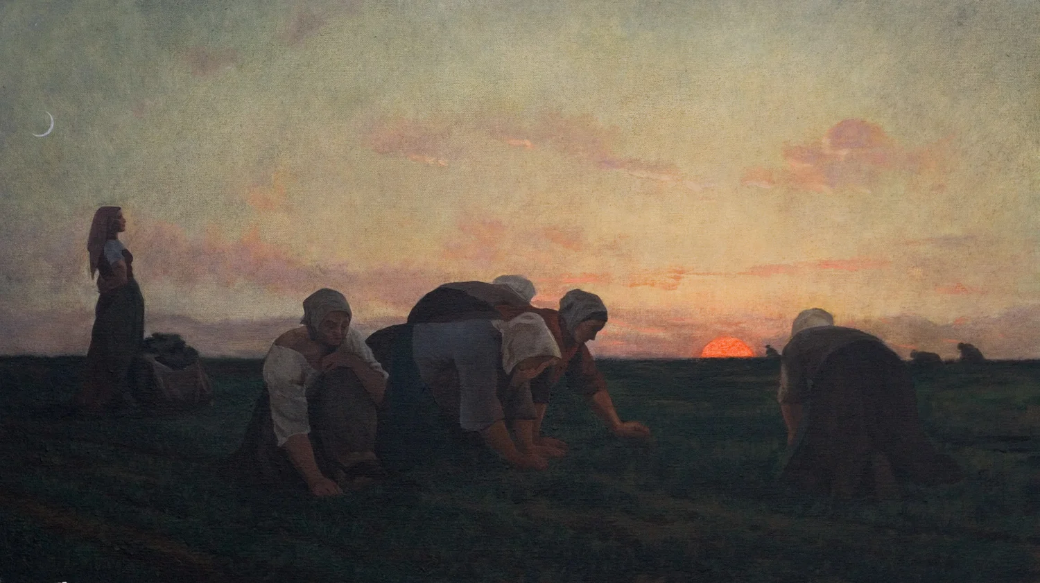 The Weeders after Jules Breton Oil/canvas 16" X 28" 2003 Painted from the original at the Metropolitan Museum of Art, NY NY