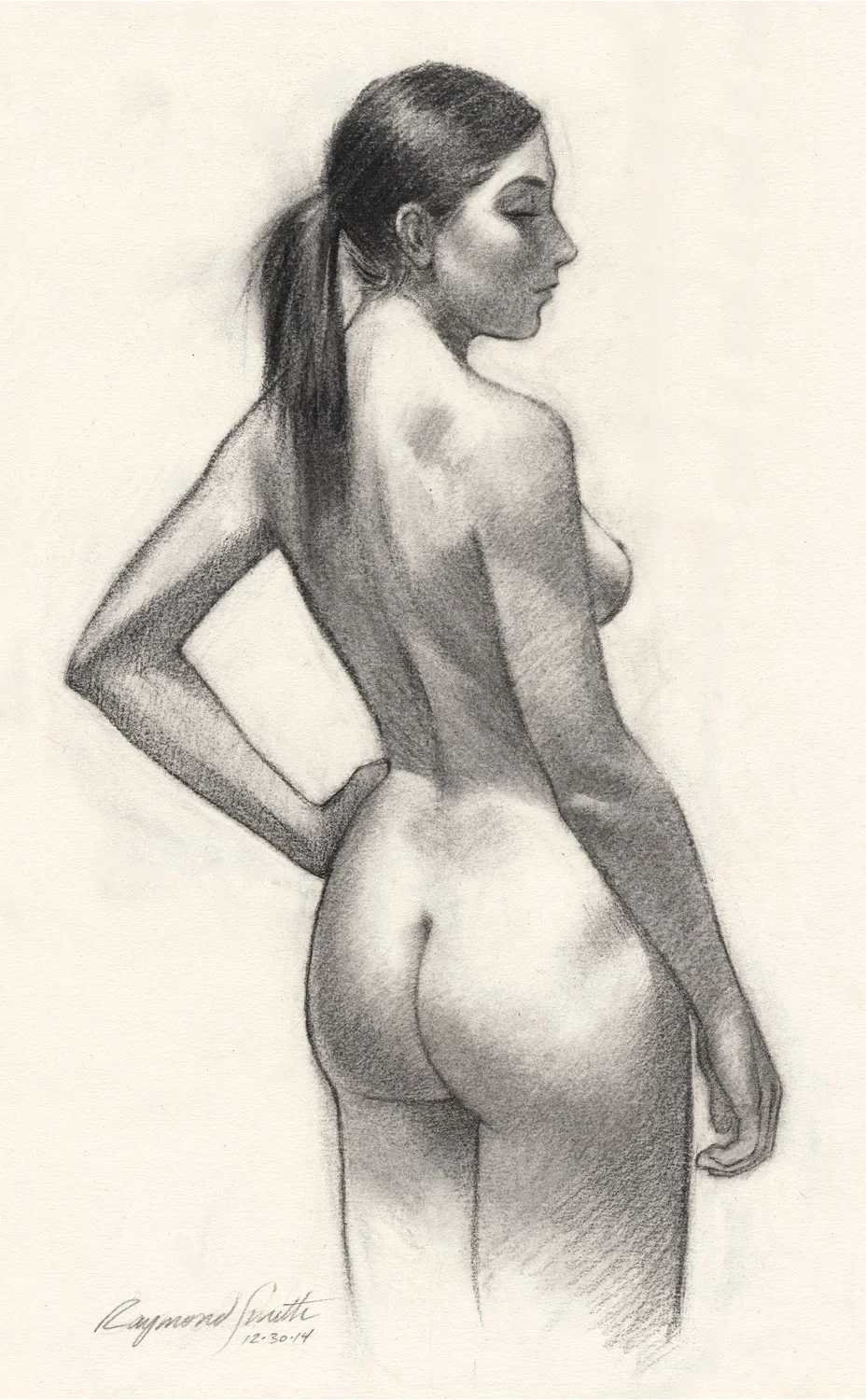    Charlotte   &nbsp;&nbsp;Charcoal &nbsp;&nbsp;13" X 19" &nbsp;&nbsp;2014 