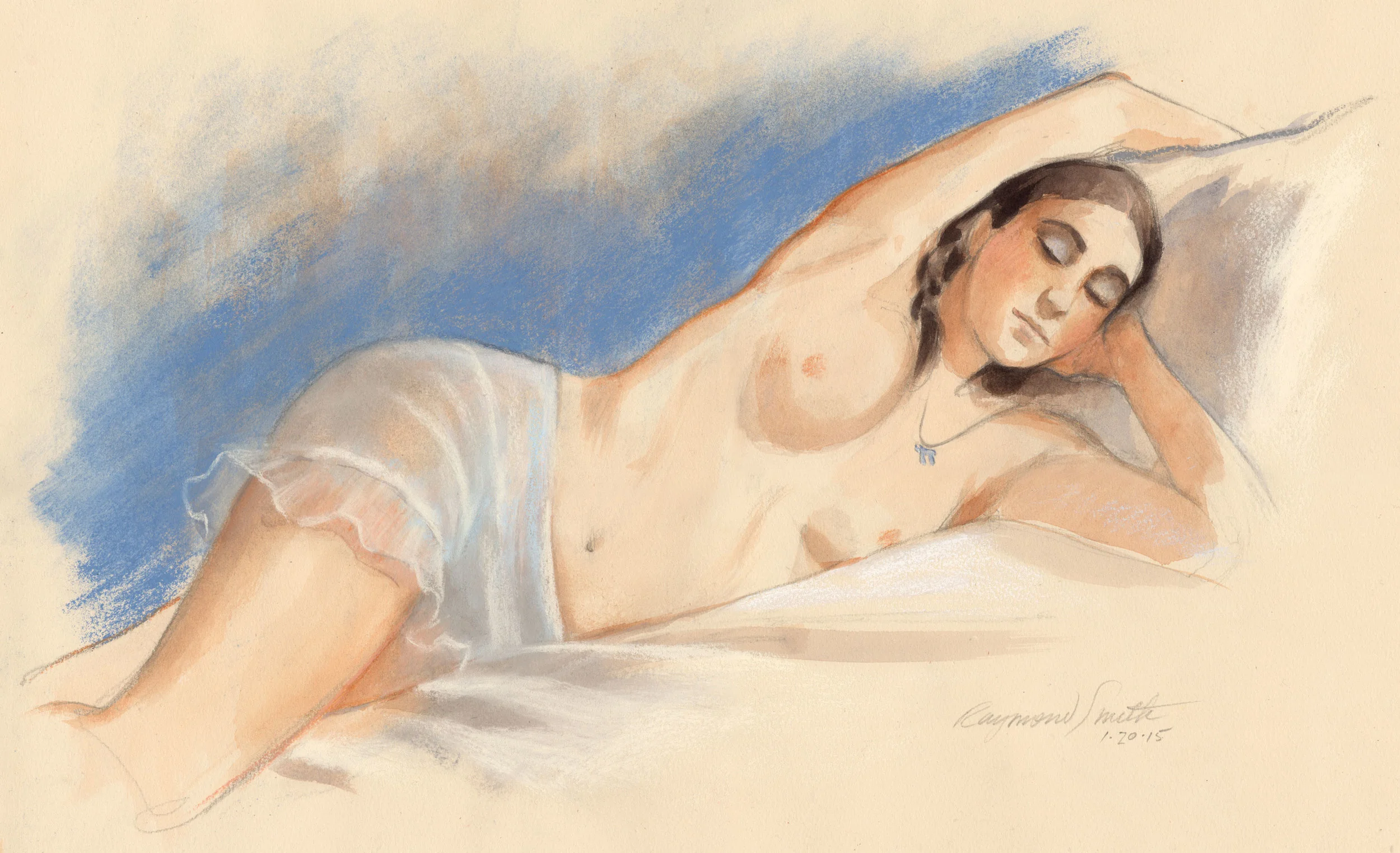 Charlotte Pastel & Watercolor 15" X 22" 2015