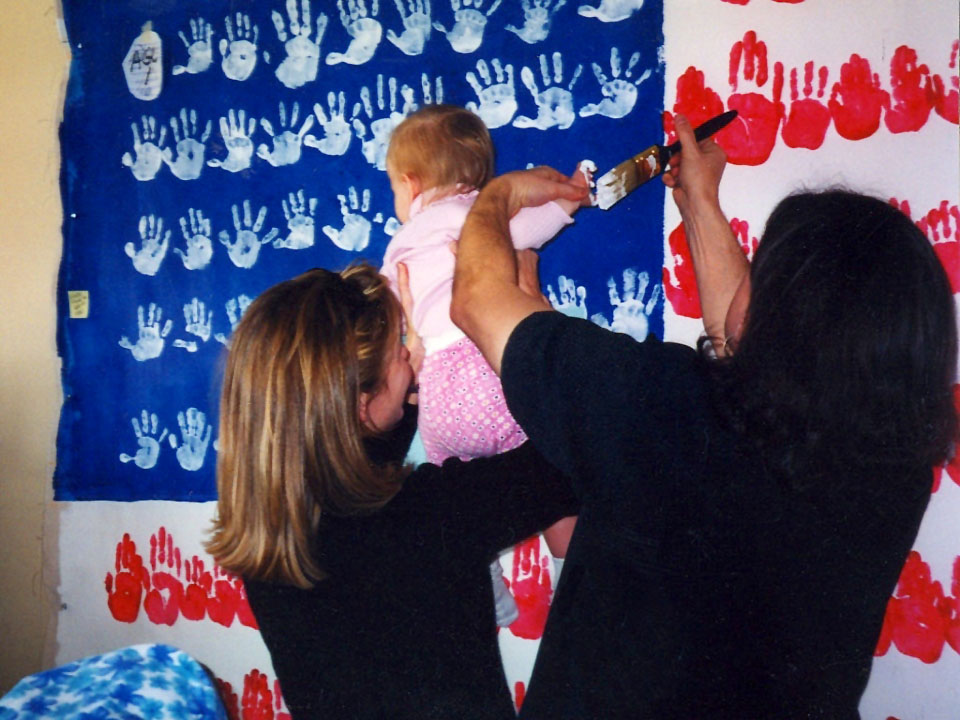 The youngest and smallest print was 10-month-old Allie Murray, representing her father, John Murray .